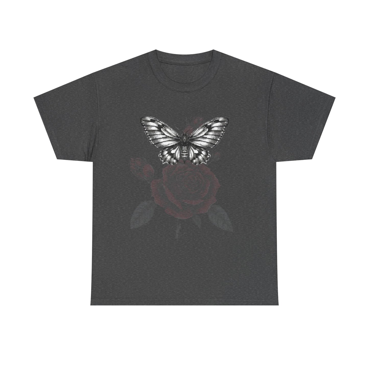 Gothic Y2k Butterfly Graphic Unisex Heavy Cotton Tee