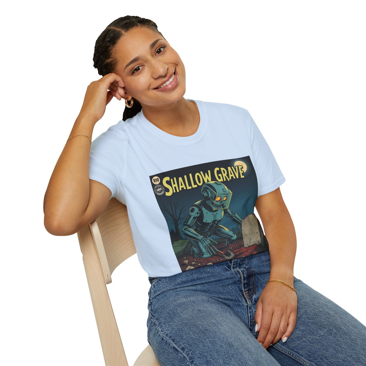 Vintage Comic Cover Shallow Grave Graphic T-Shirt