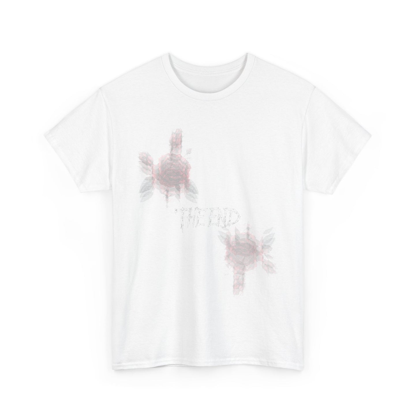 Gothic Y2k Faded Rose Unisex Heavy Cotton Tee
