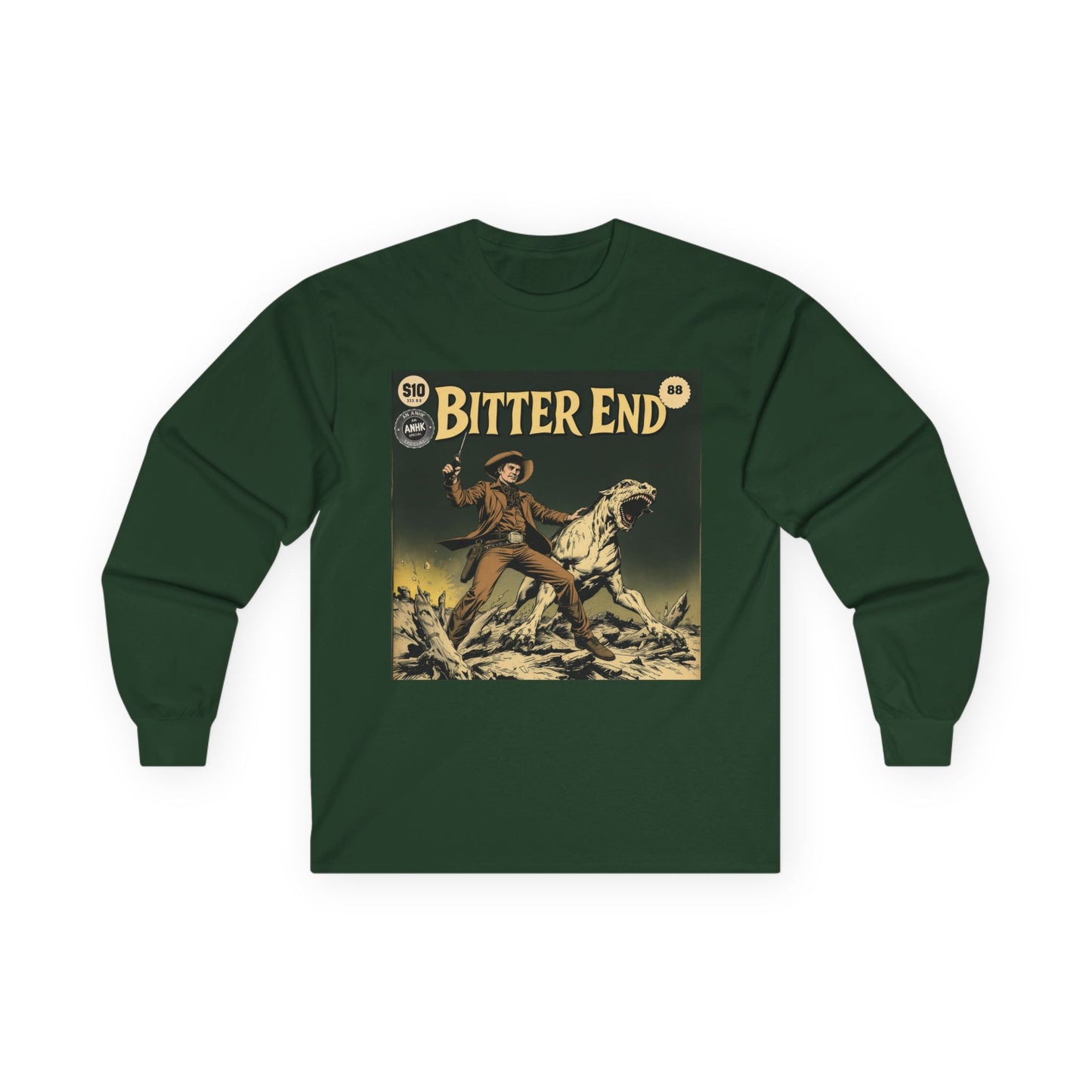 Vintage Comic Cover 'Bitter End' Long Sleeve Tee
