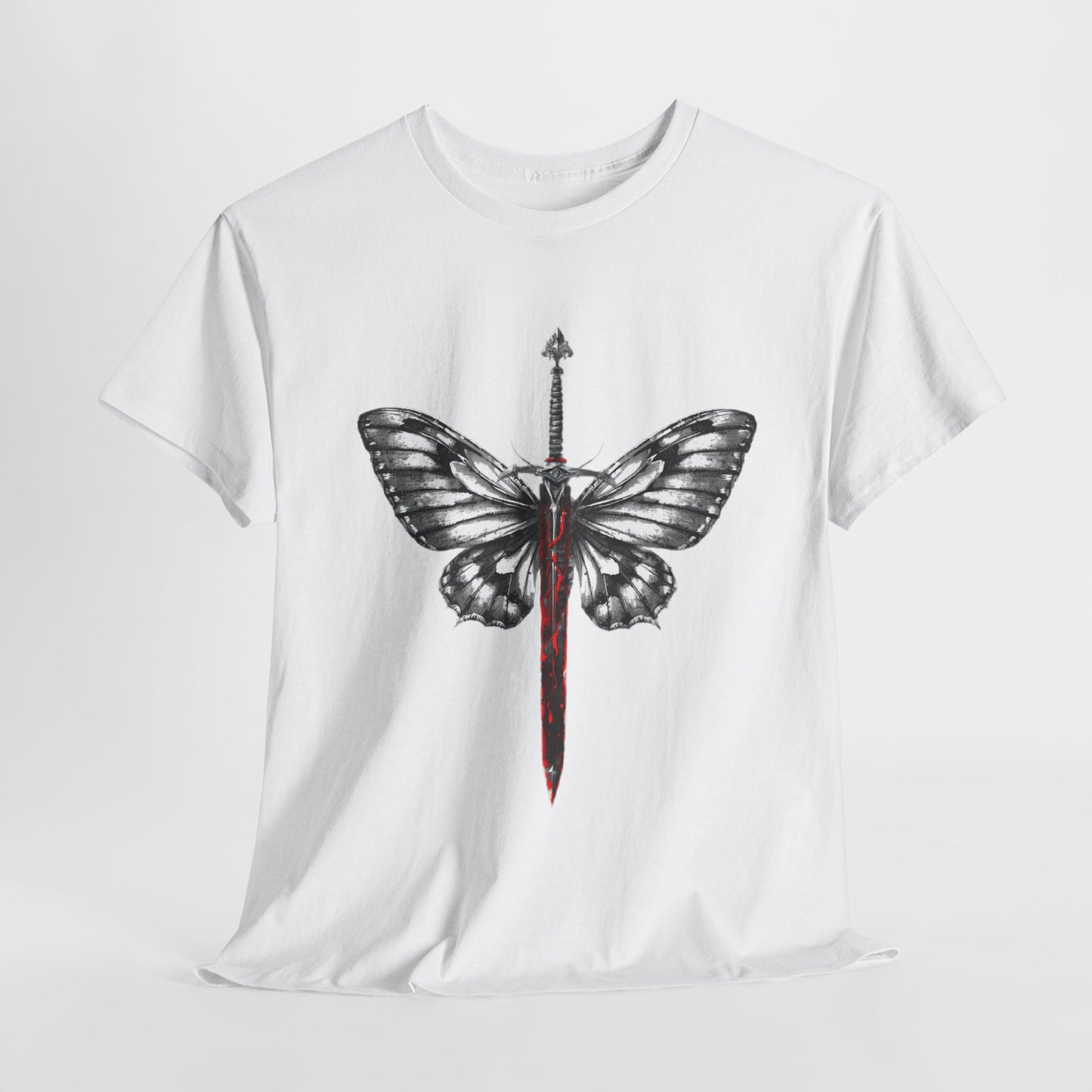 Gothic Y2k Butterfly Sword Graphic Tee