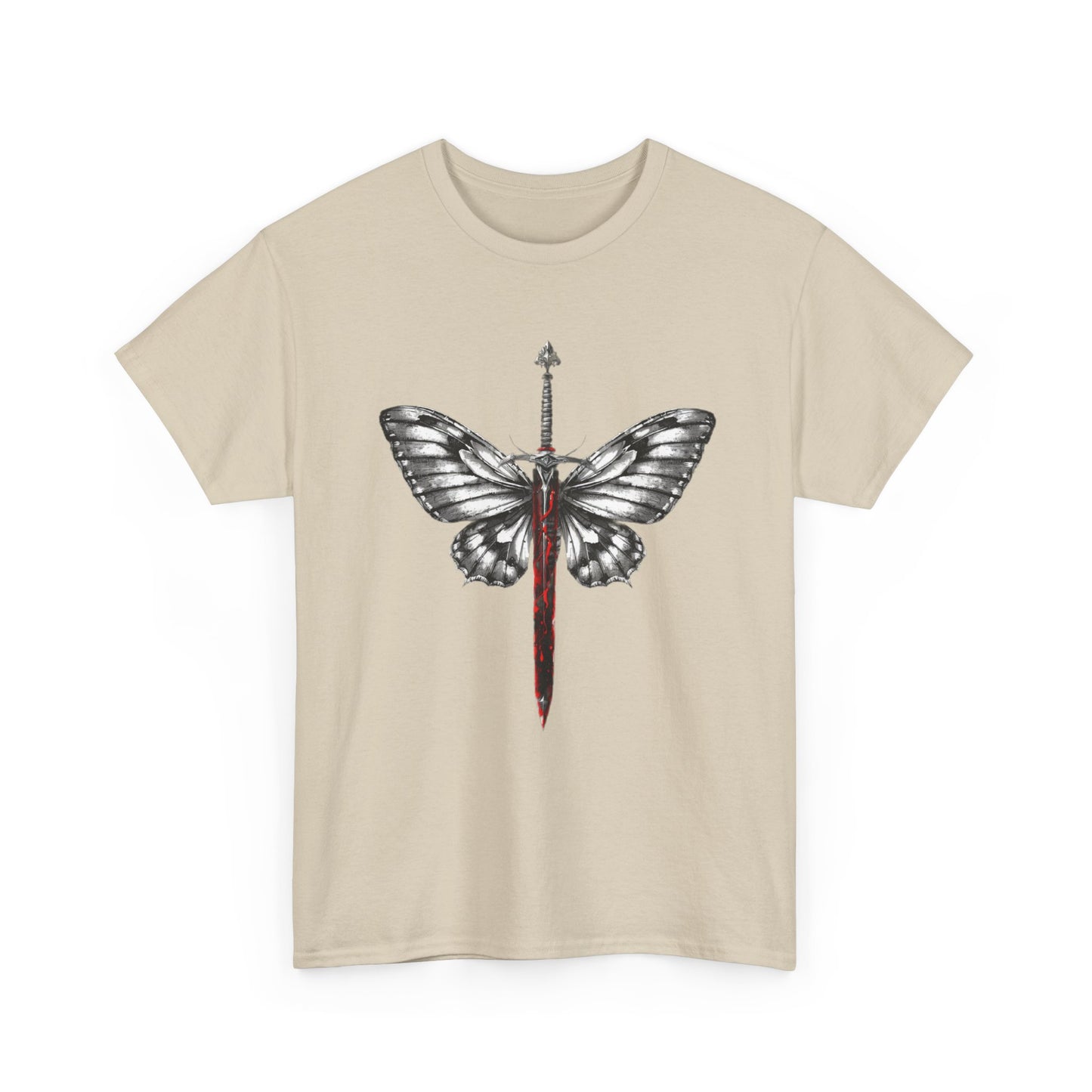 Gothic Y2k Butterfly Sword Graphic Tee