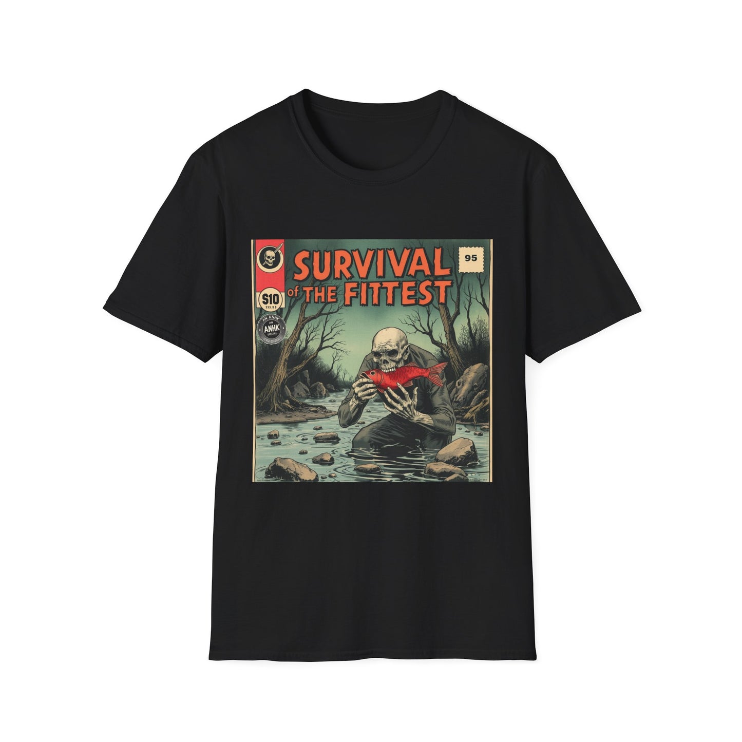 Vintage Comic Cover 'Survival' T-Shirt, Retro Style Tee