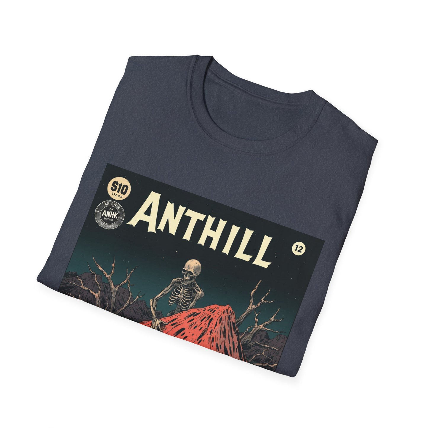 Vintage Comic Cover 'Anthill' Skeleton Art Unisex Softstyle T-Shirt