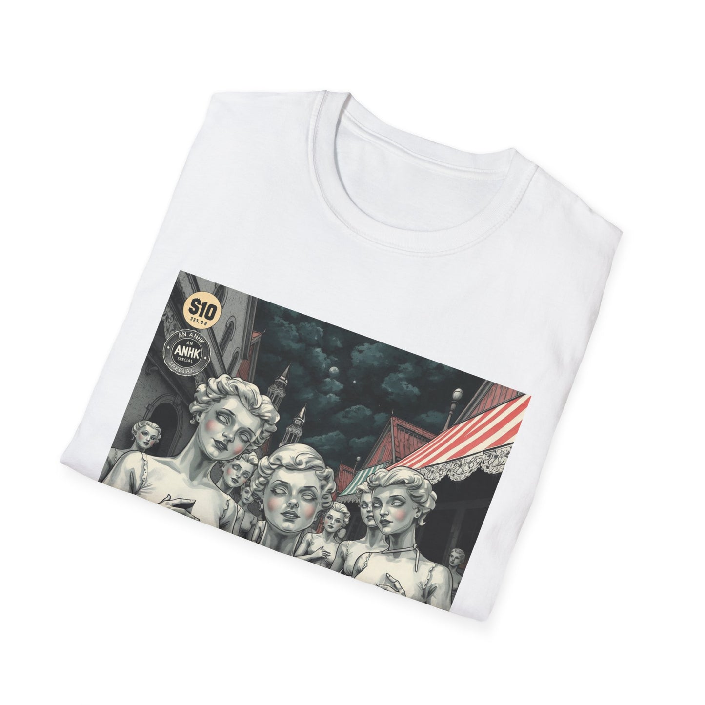 Vintage Comic Cover 'Chipped Porcelain' Art Unisex Softstyle T-Shirt