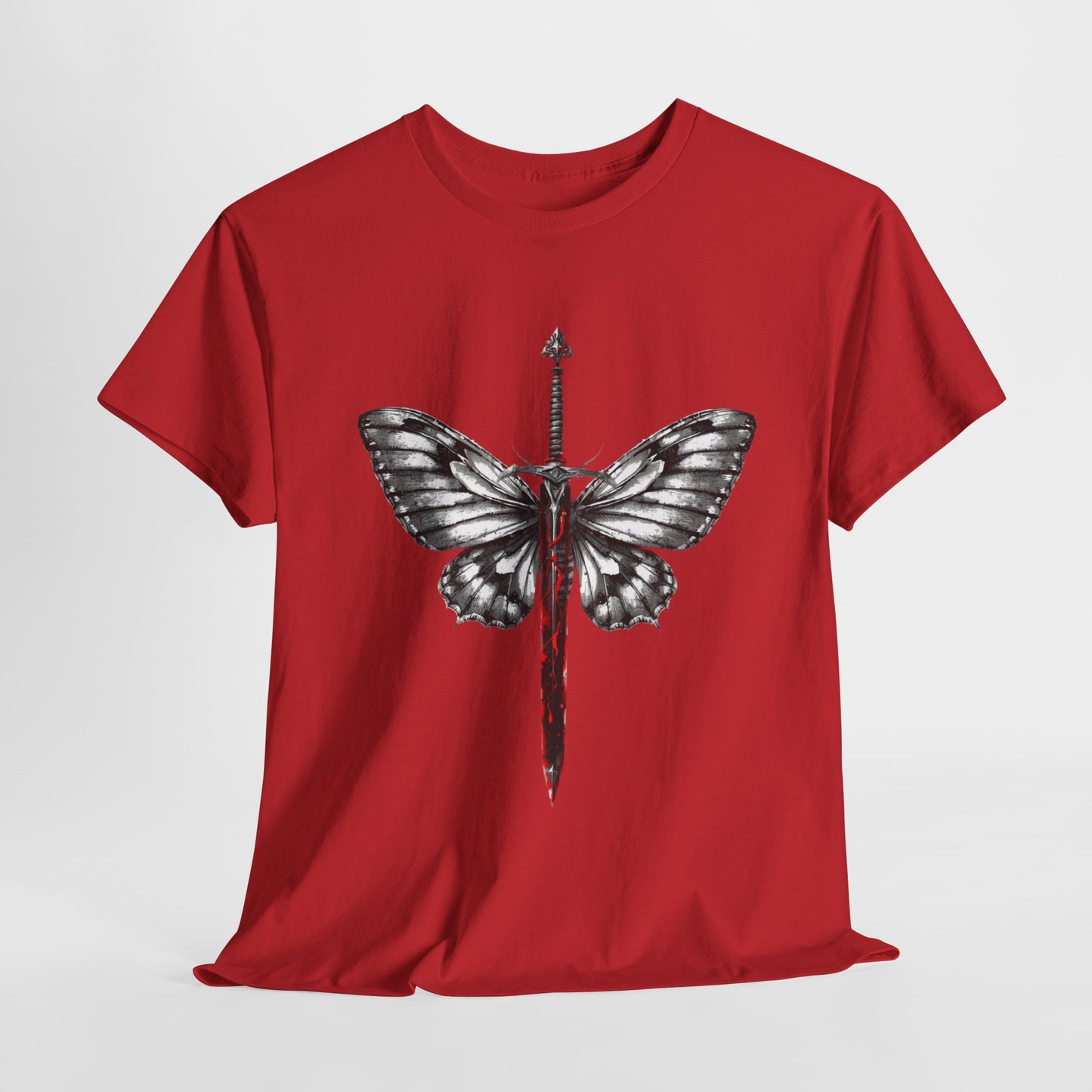 Gothic Y2k Butterfly Sword Graphic Tee