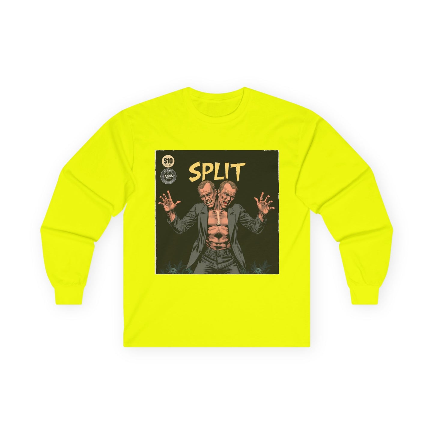 Vintage Comic Cover 'Split' Long Sleeve Graphic Tee