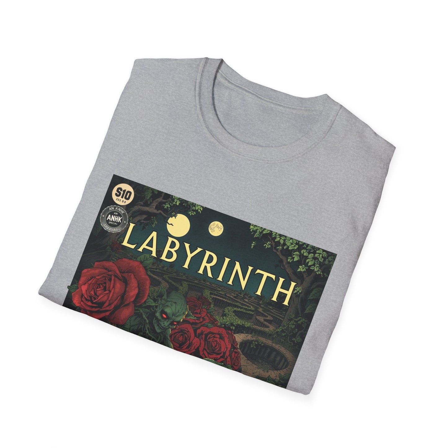 Vintage Comic Cover 'Labyrinth' Interdimensional Rose Unisex Softstyle T-Shirt