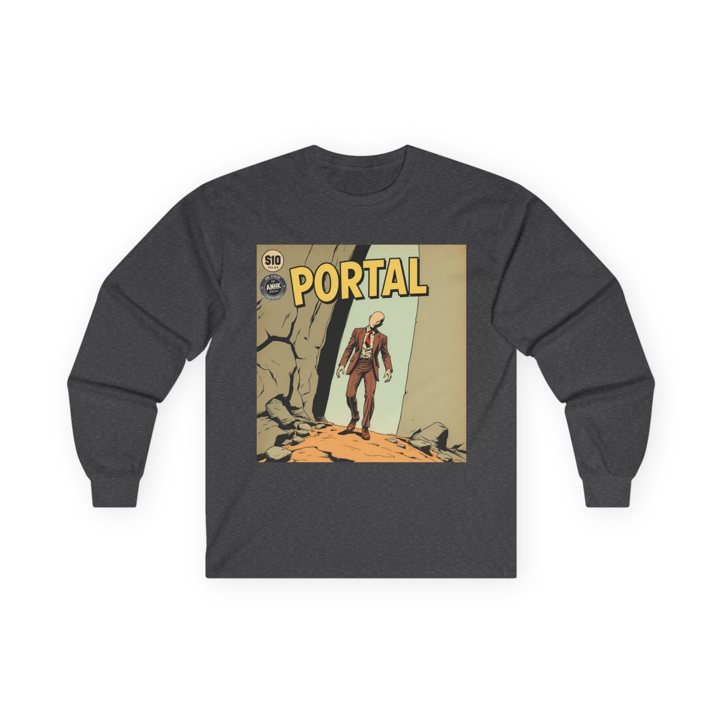 Vintage Comic Cover Style Unisex Long Sleeve Tee - Portal, Graphic T-Shirt