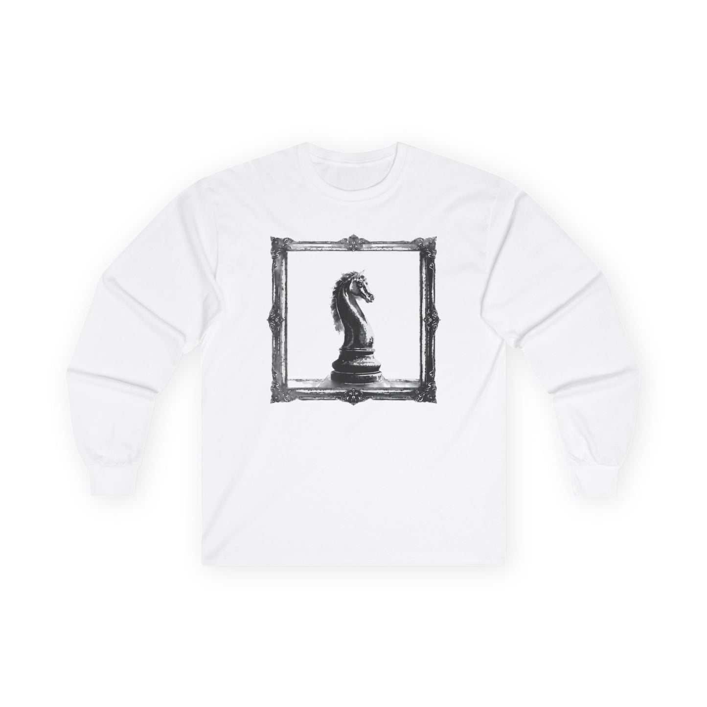 Gothic Y2k Chess Knight Long Sleeve Tee
