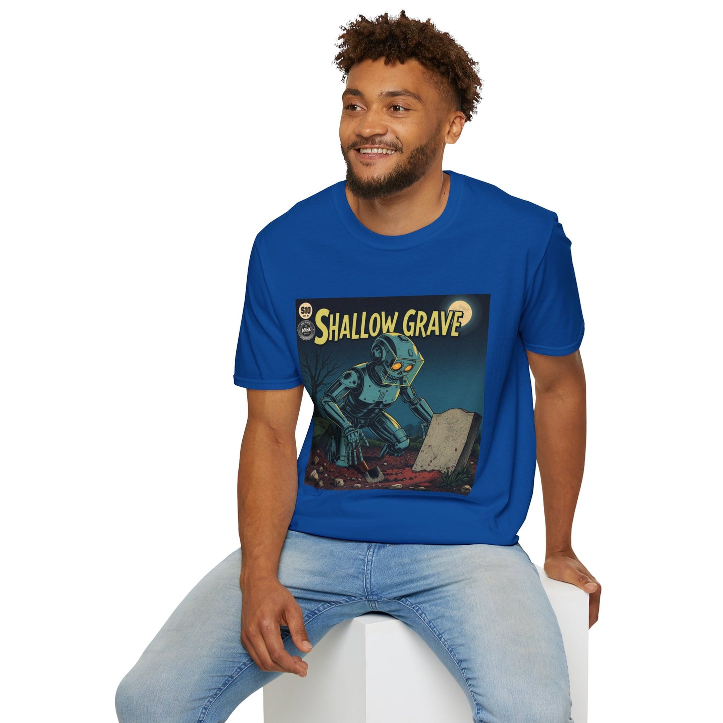 Vintage Comic Cover Shallow Grave Graphic T-Shirt