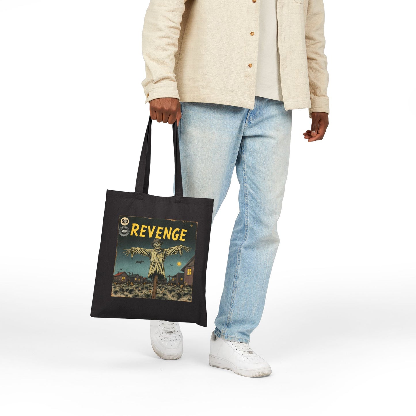 Revenge-Themed Cotton Canvas Tote Bag | Eco-Friendly Shopper