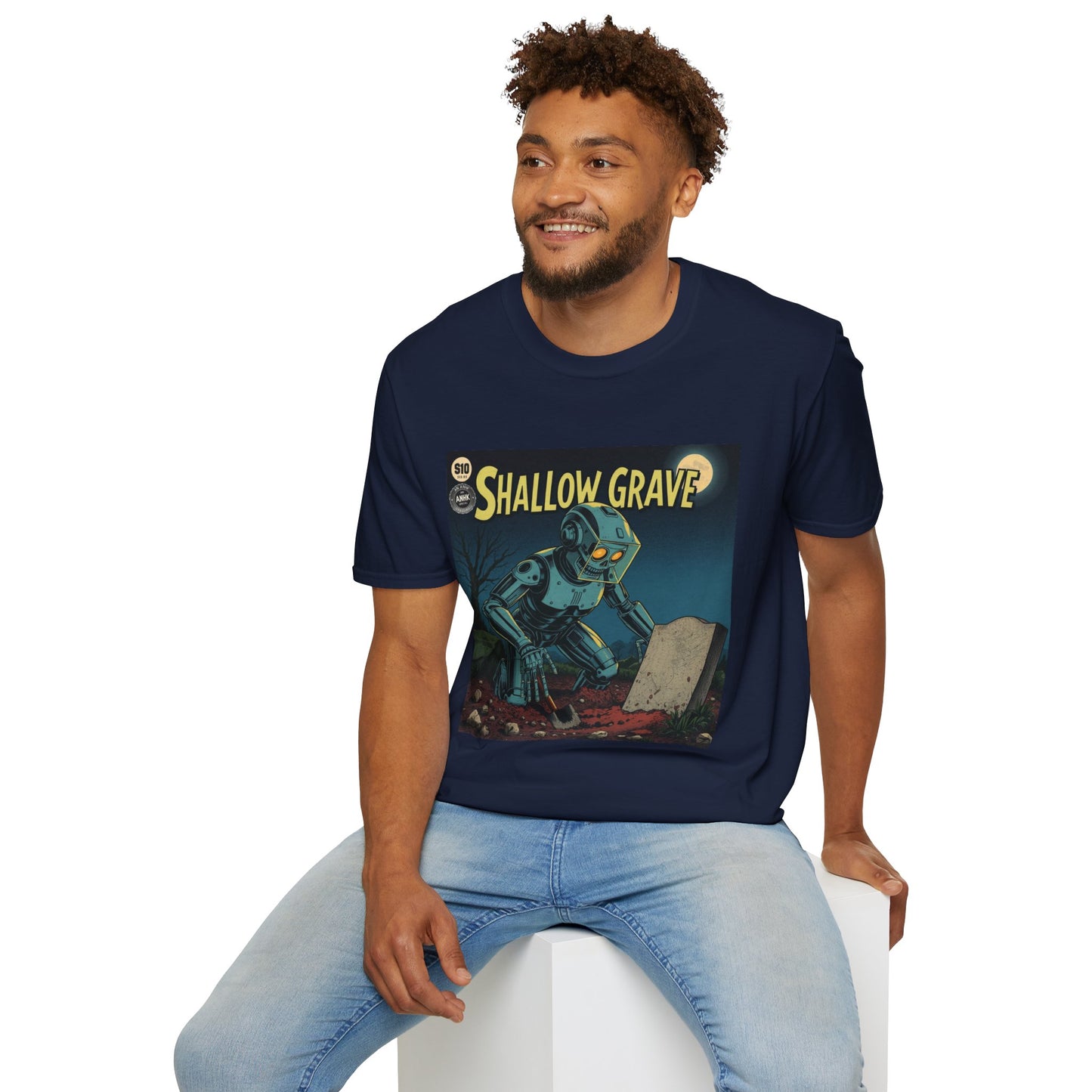 Vintage Comic Cover Shallow Grave Graphic T-Shirt