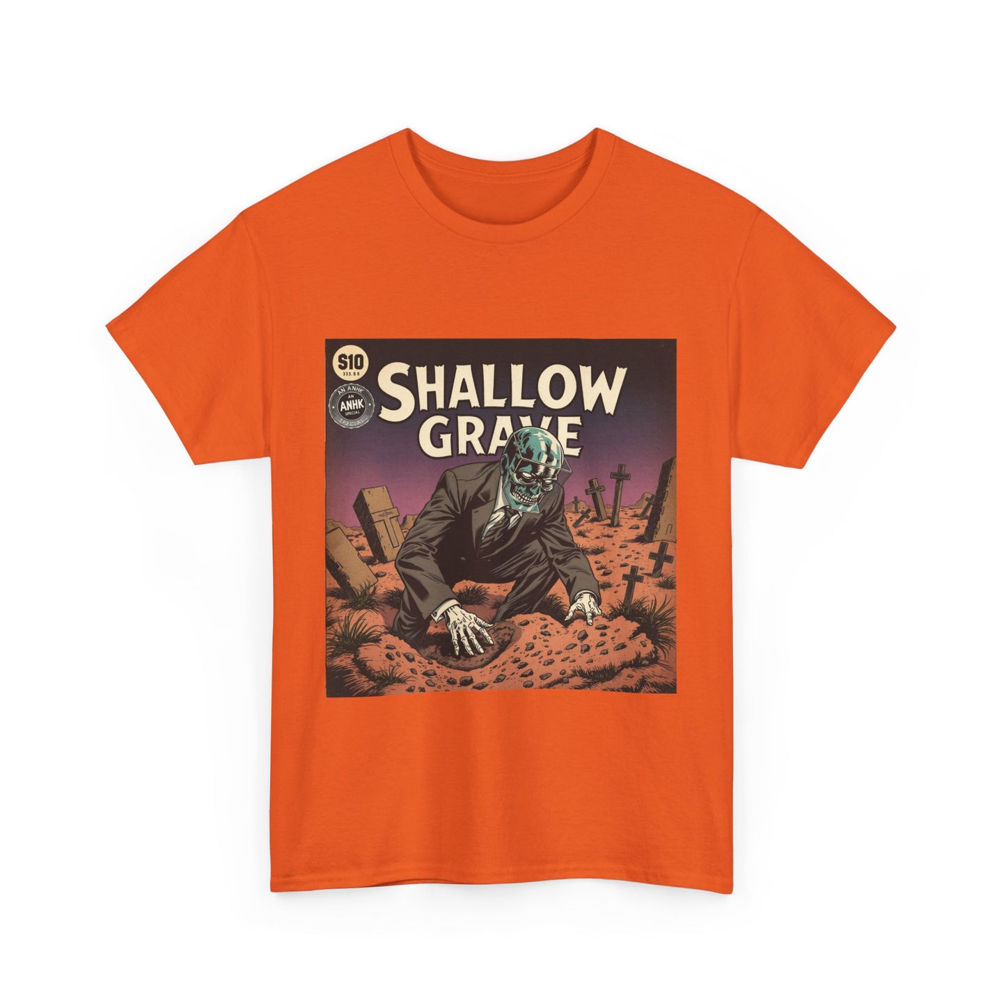 Vintage Comic Cover 'Shallow Grave' Horror Graphic Tee