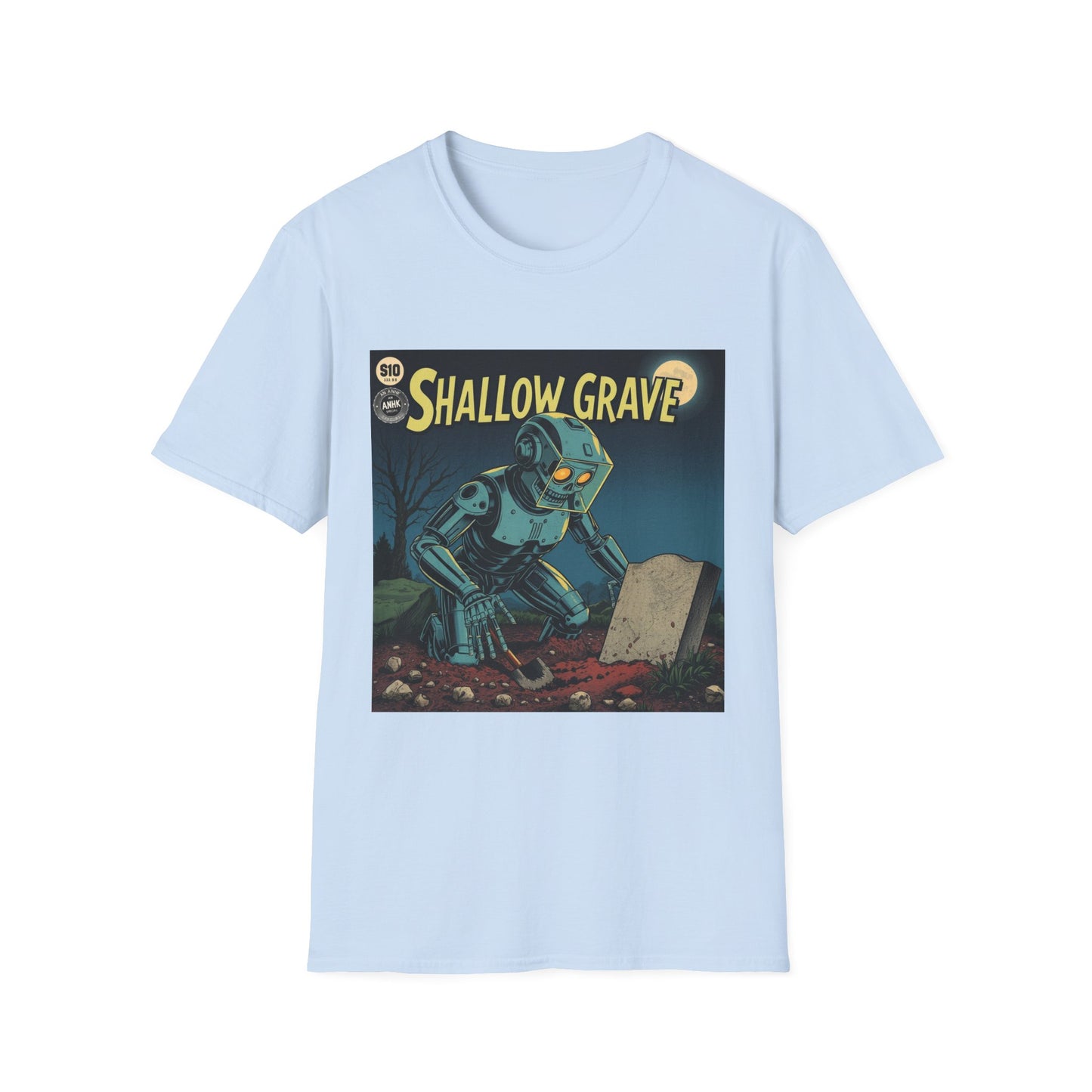 Vintage Comic Cover Shallow Grave Graphic T-Shirt