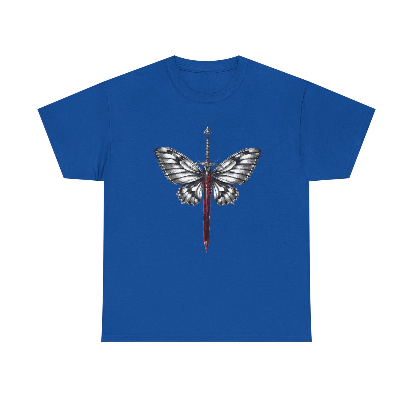 Gothic Y2k Butterfly Sword Graphic Tee