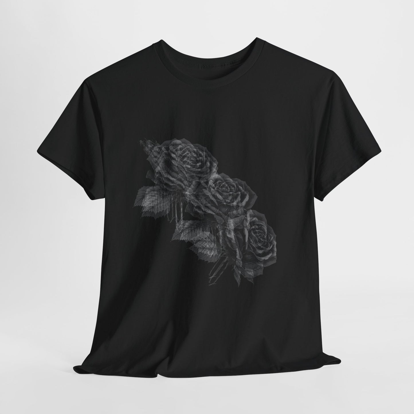 Y2k Gothic Faded Rose Unisex Heavy Cotton Tee