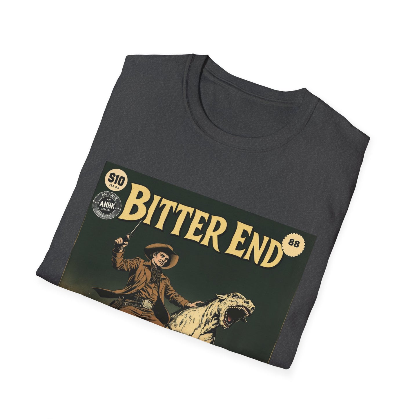 Vintage Comic Cover Western 'Bitter End' Graphic T-Shirt