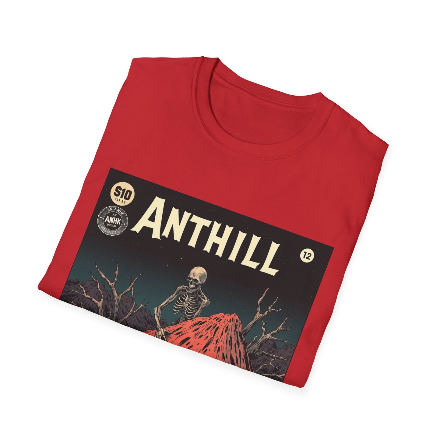 Vintage Comic Cover 'Anthill' Skeleton Art Unisex Softstyle T-Shirt