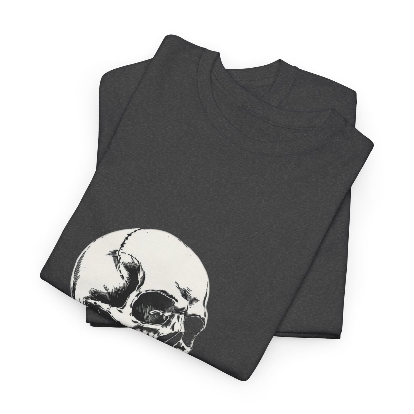 Skelly Goth Skull And Rose Unisex Heavy Cotton Tee