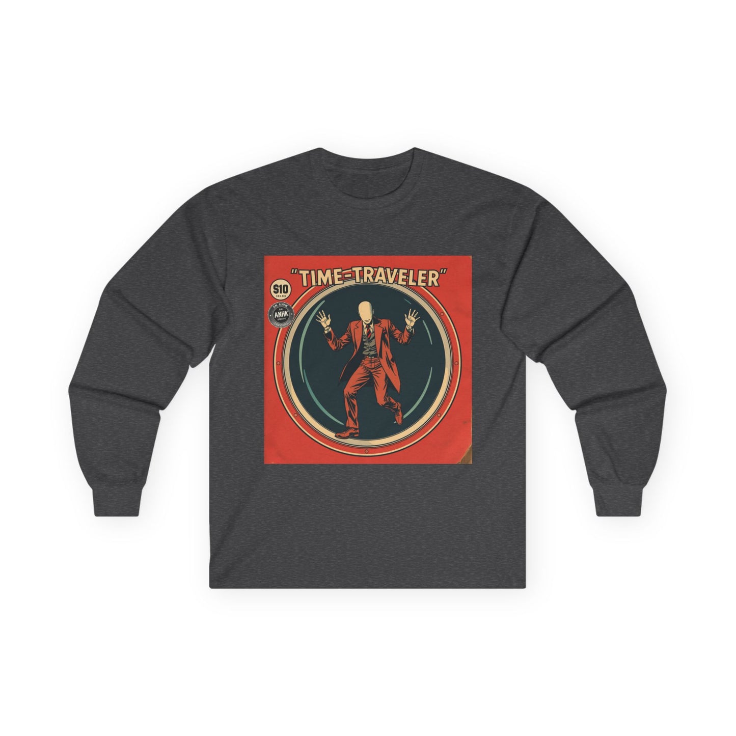 Vintage Comic Cover 'Time Traveler' Unisex Long Sleeve Tee