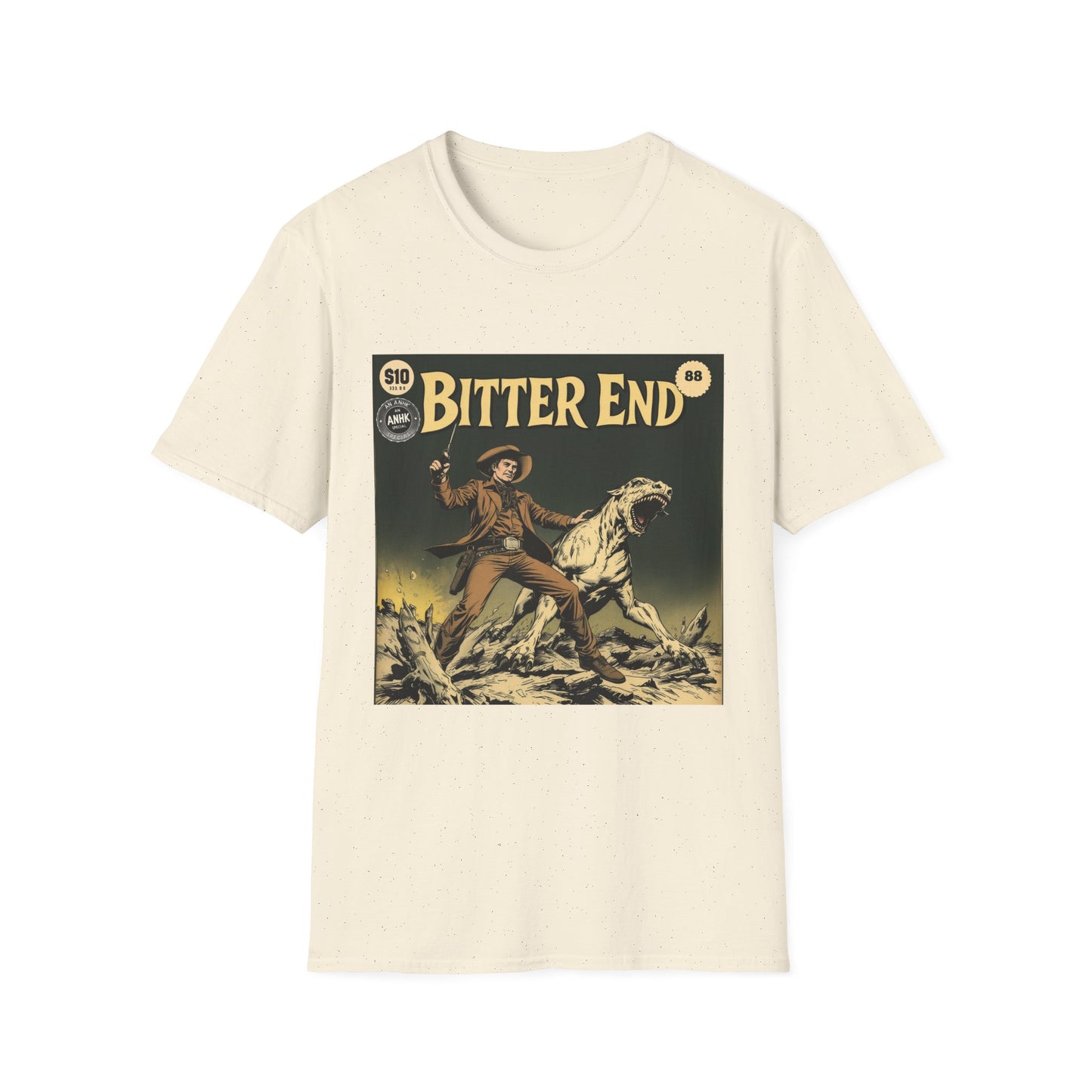 Vintage Comic Cover Western 'Bitter End' Graphic T-Shirt