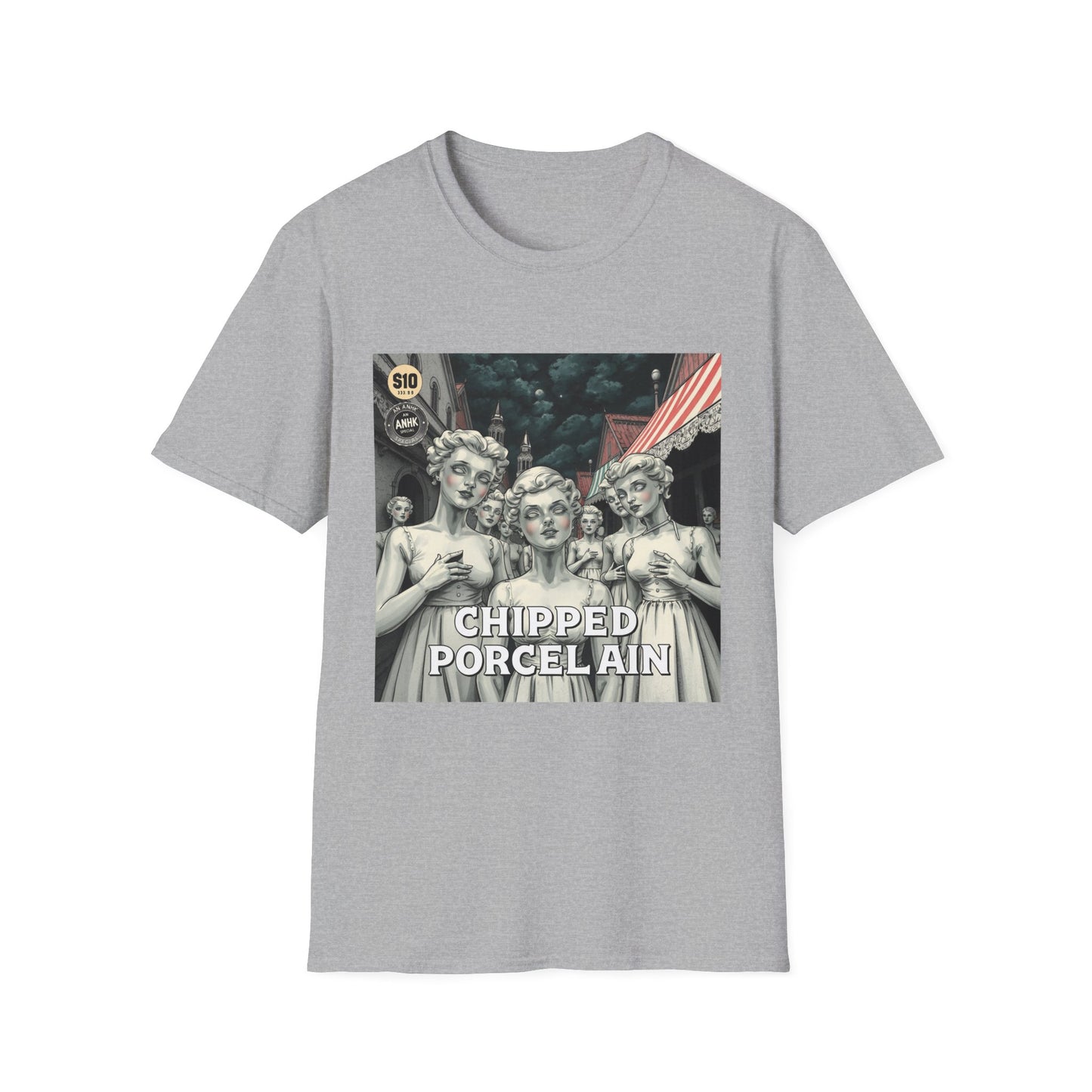 Vintage Comic Cover 'Chipped Porcelain' Art Unisex Softstyle T-Shirt