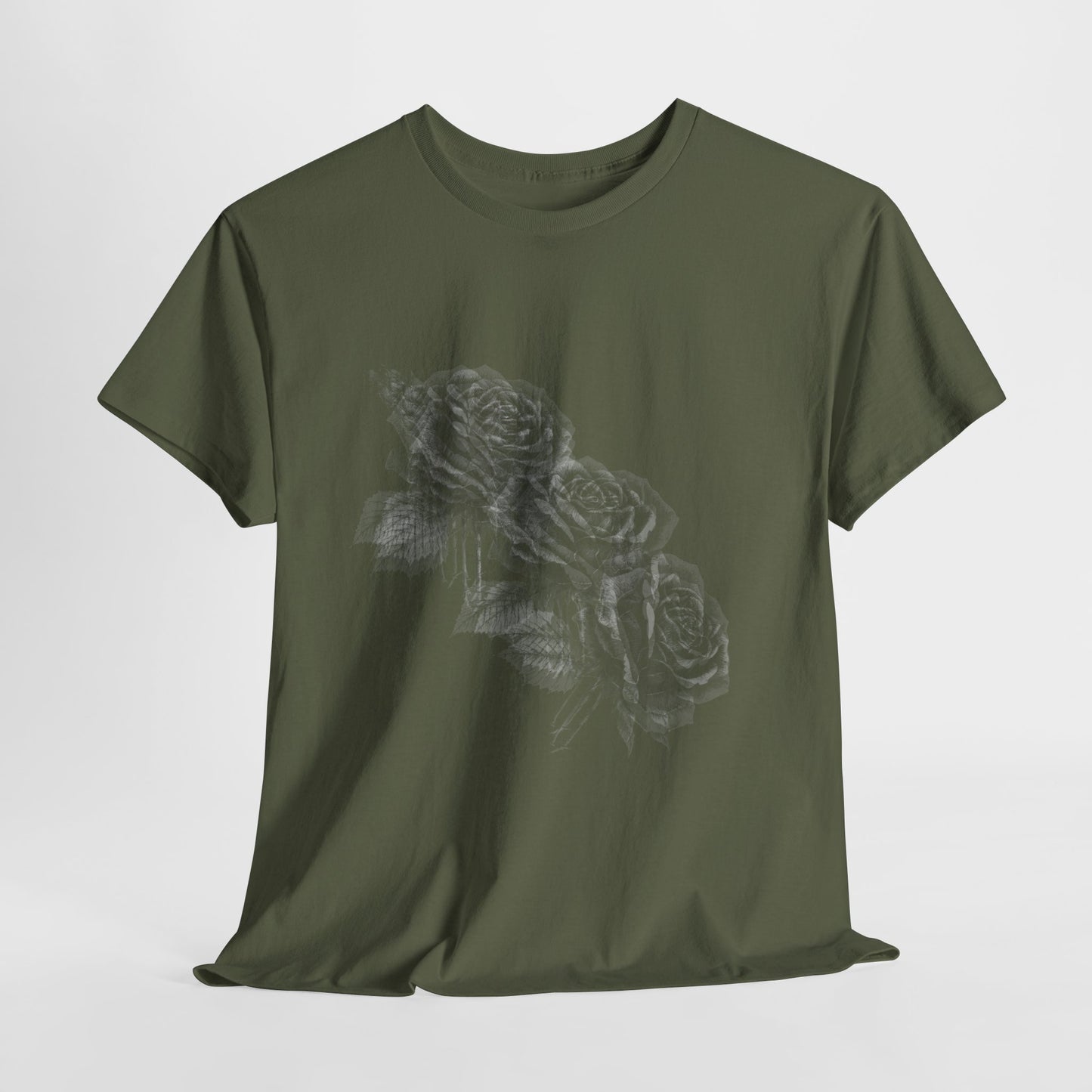 Y2k Gothic Faded Rose Unisex Heavy Cotton Tee