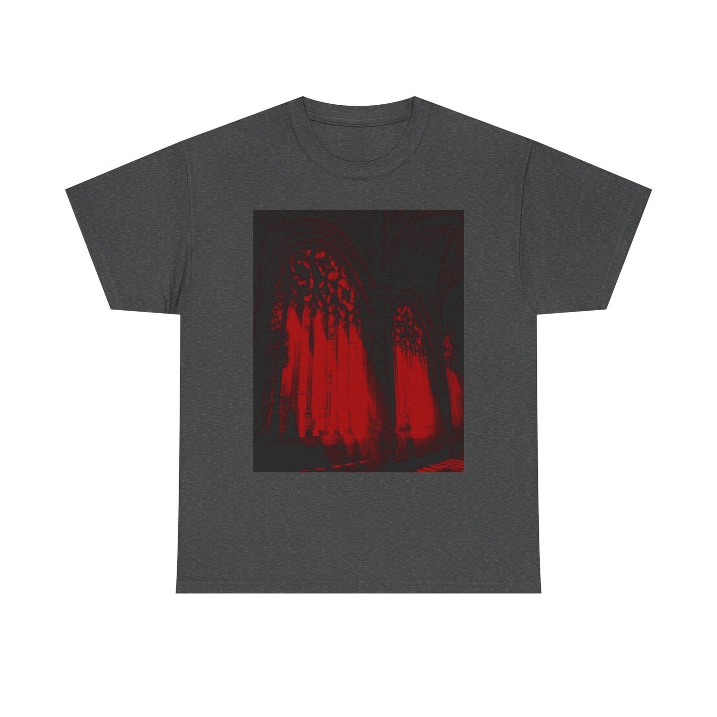 Red Dreams Cathedral Window Heavy Cotton Tee