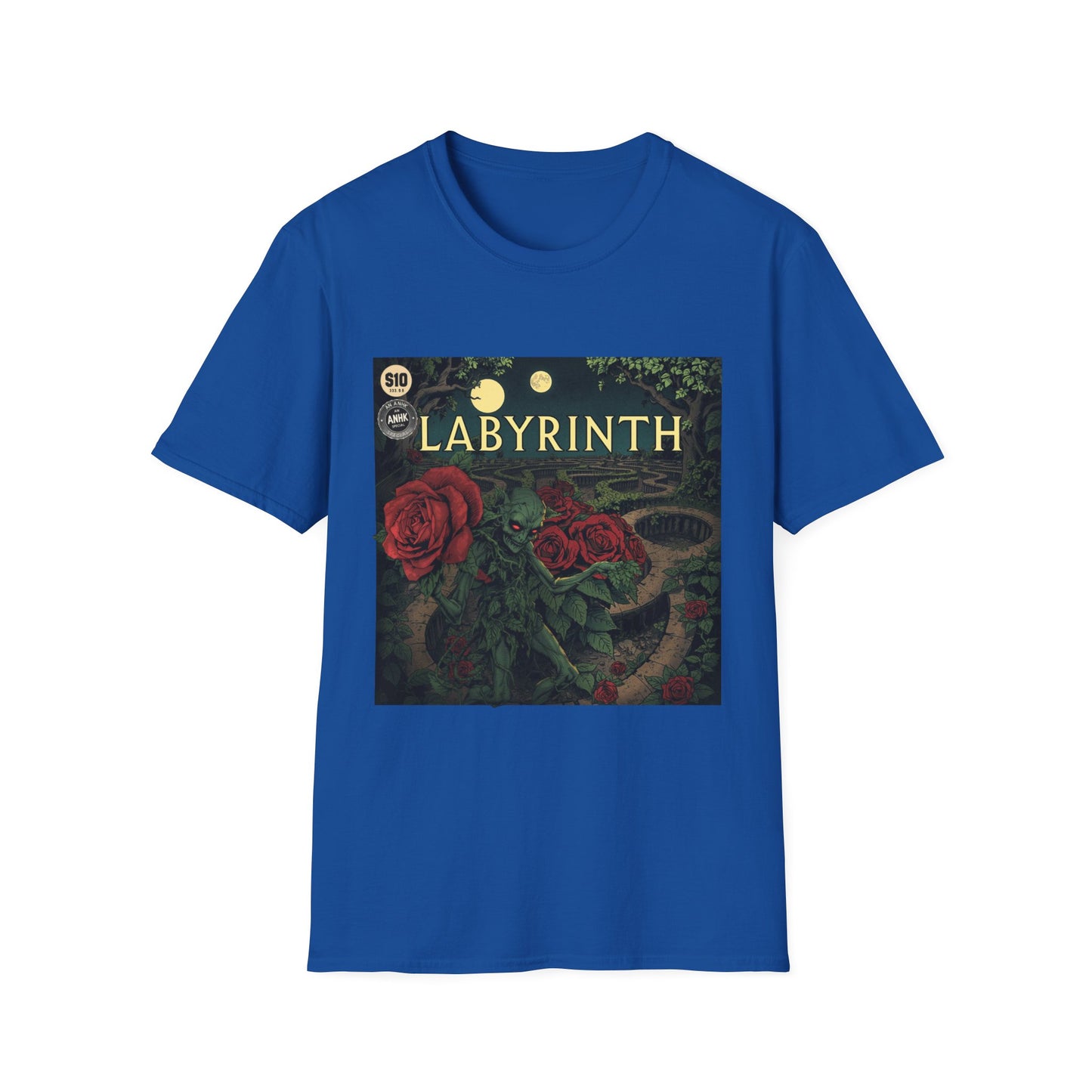 Vintage Comic Cover 'Labyrinth' Interdimensional Rose Unisex Softstyle T-Shirt