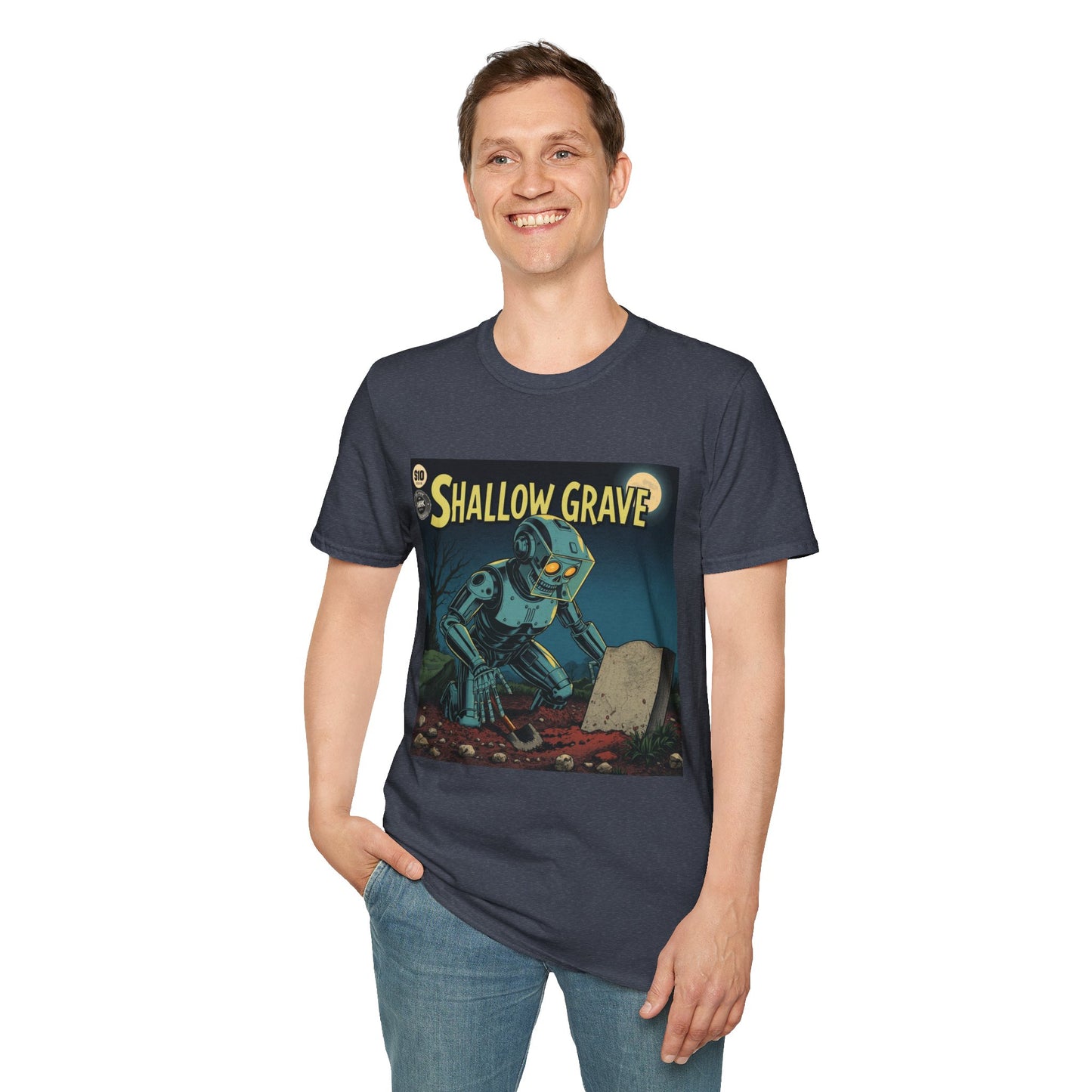 Vintage Comic Cover Shallow Grave Graphic T-Shirt