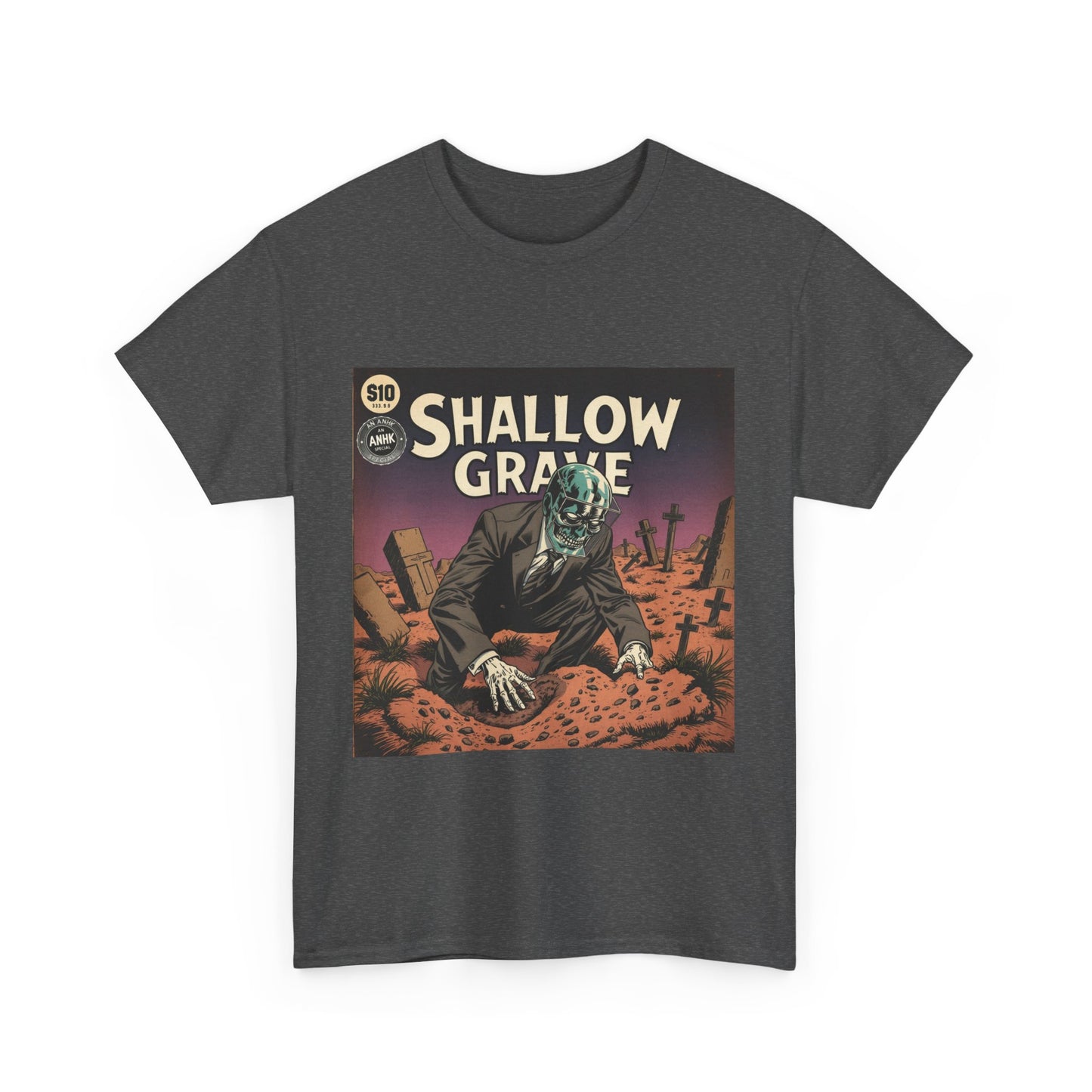 Vintage Comic Cover 'Shallow Grave' Horror Graphic Tee