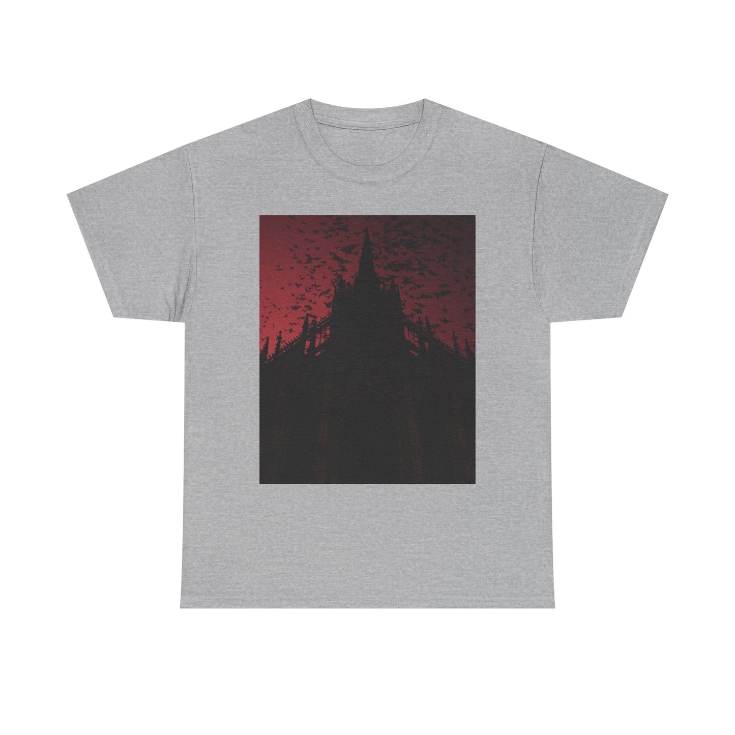 Dark Fantasy Cathedral Unisex Heavy Cotton Tee