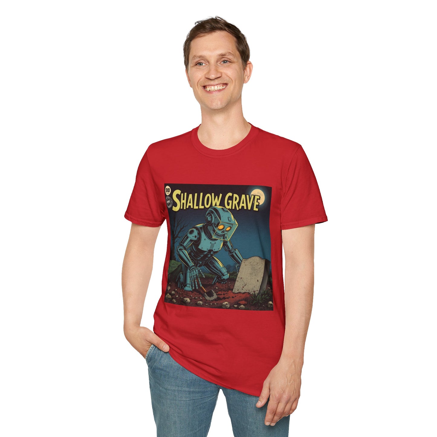 Vintage Comic Cover Shallow Grave Graphic T-Shirt
