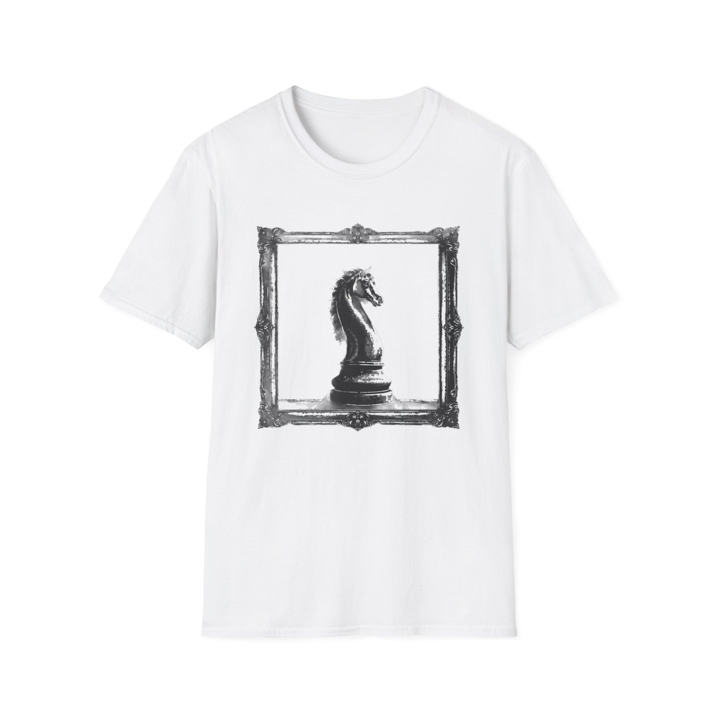 Gothic Y2k Chess Knight Unisex Softstyle T-Shirt