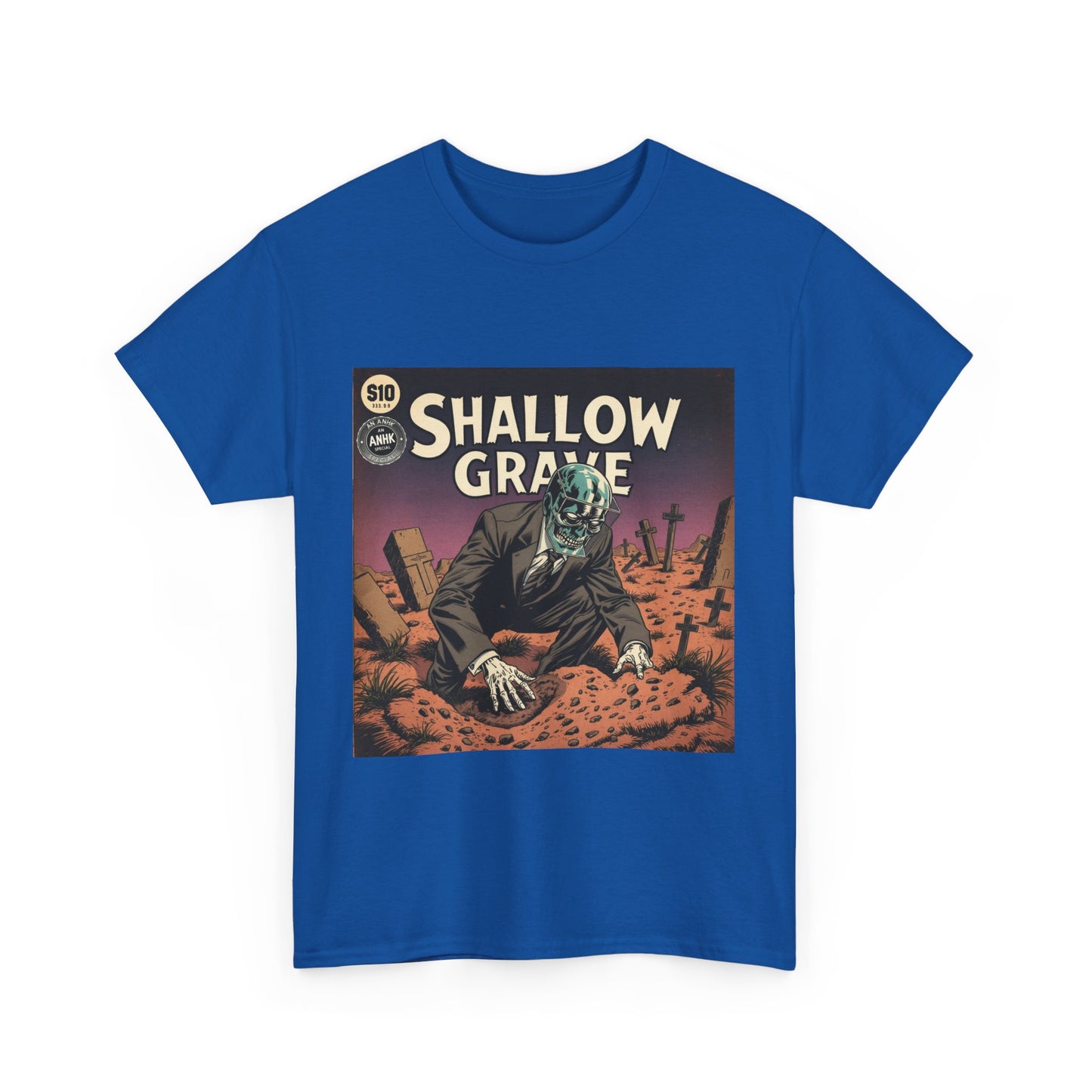 Vintage Comic Cover 'Shallow Grave' Horror Graphic Tee