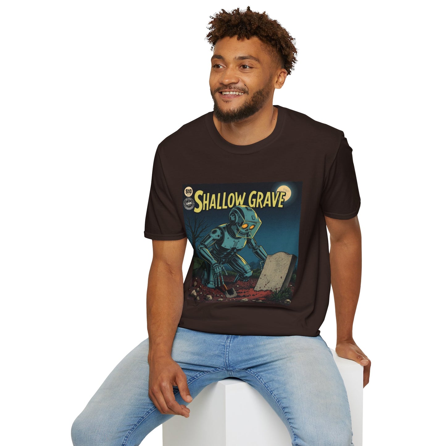 Vintage Comic Cover Shallow Grave Graphic T-Shirt