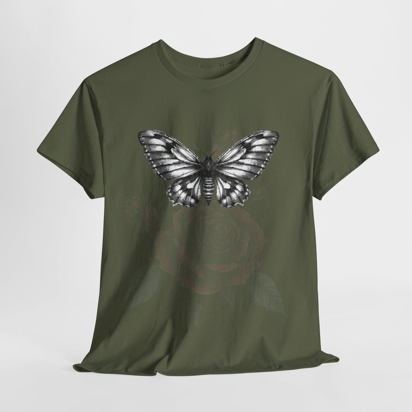 Gothic Y2k Butterfly Graphic Unisex Heavy Cotton Tee