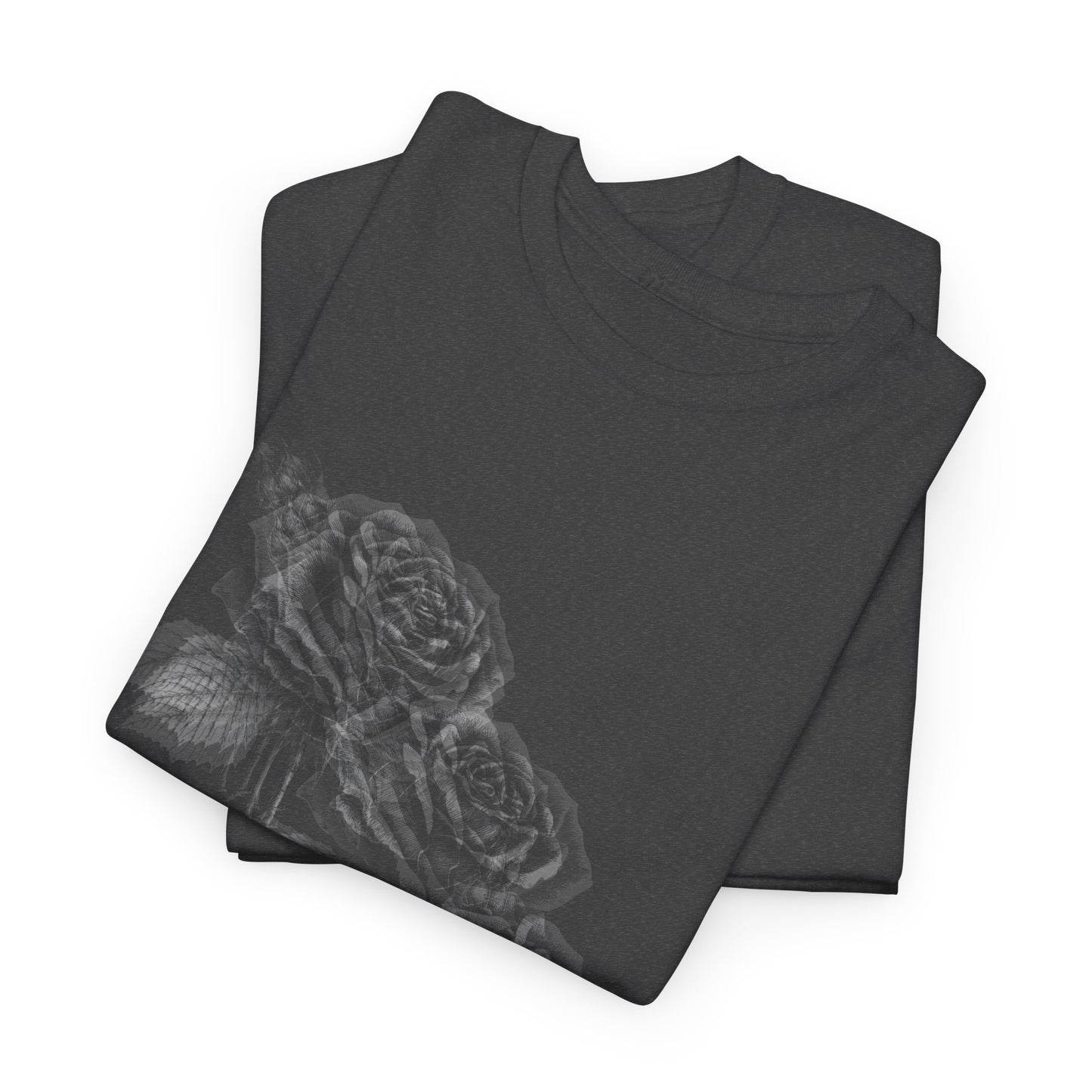 Y2k Gothic Faded Rose Unisex Heavy Cotton Tee