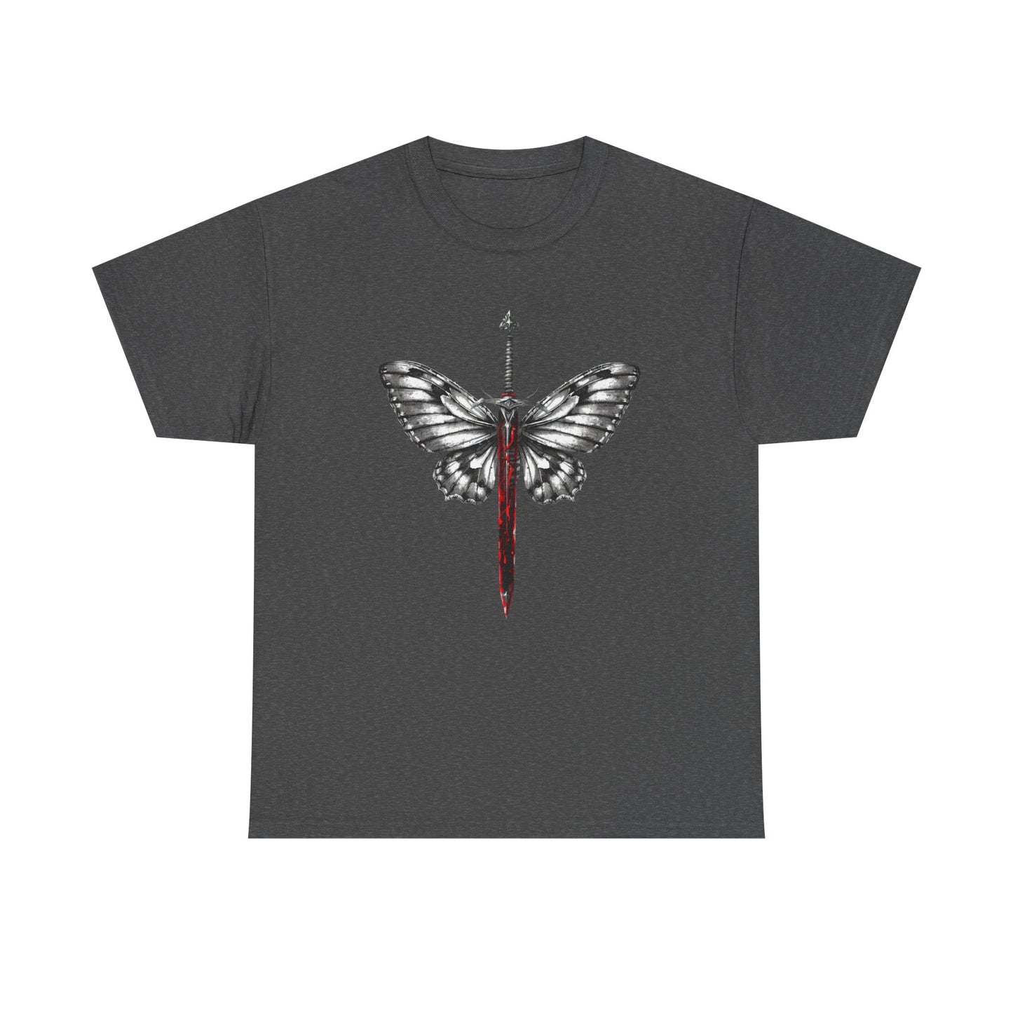 Gothic Y2k Butterfly Sword Graphic Tee
