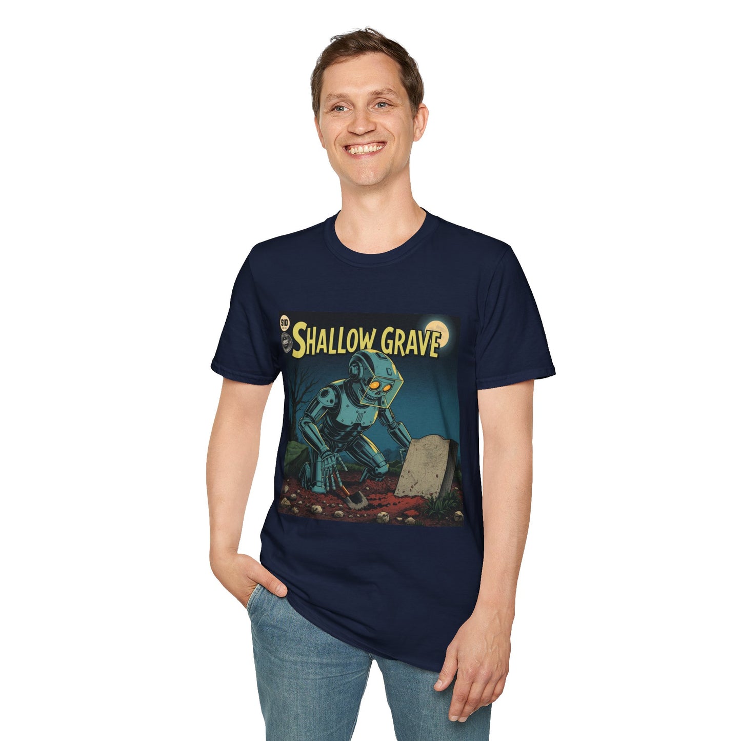 Vintage Comic Cover Shallow Grave Graphic T-Shirt