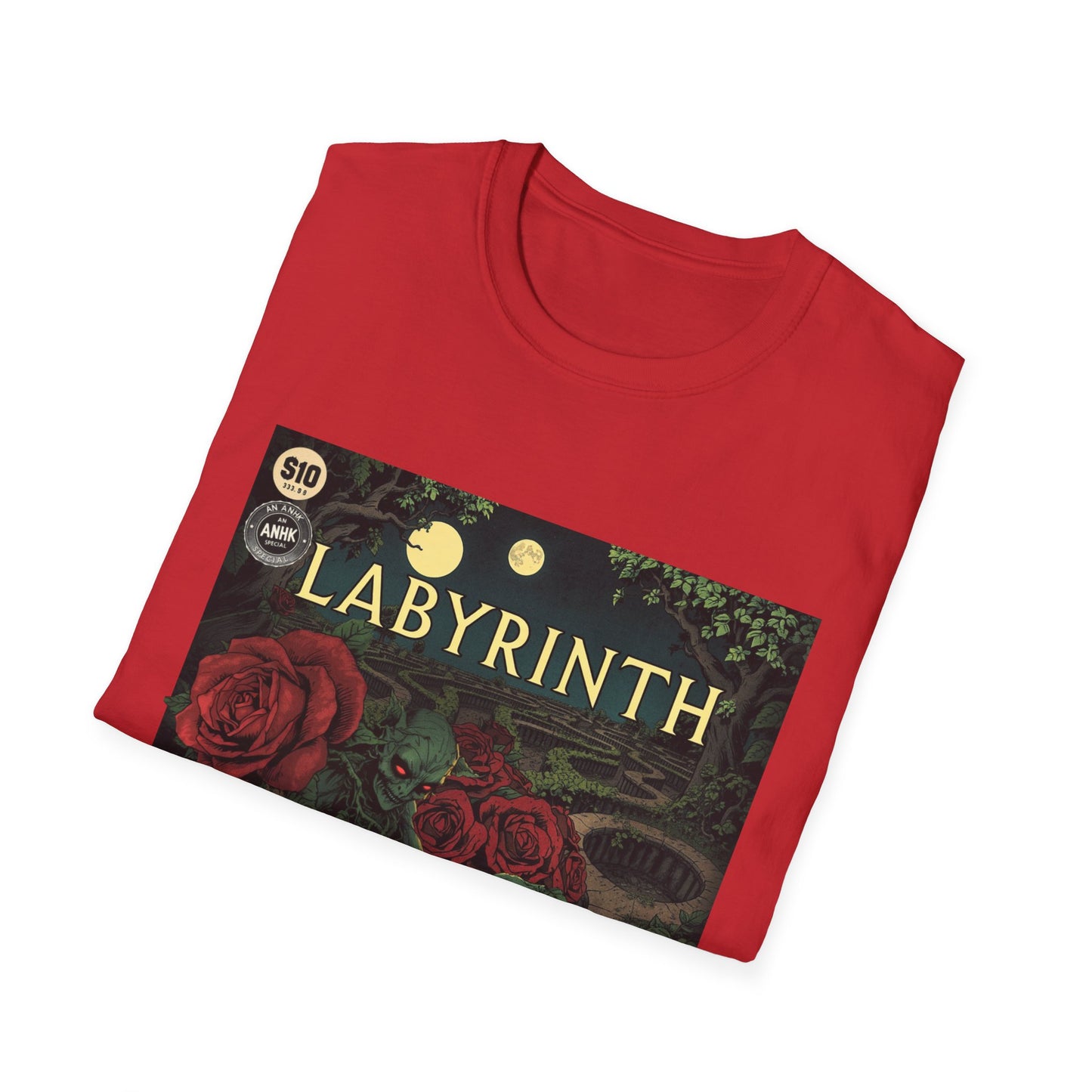 Vintage Comic Cover 'Labyrinth' Interdimensional Rose Unisex Softstyle T-Shirt