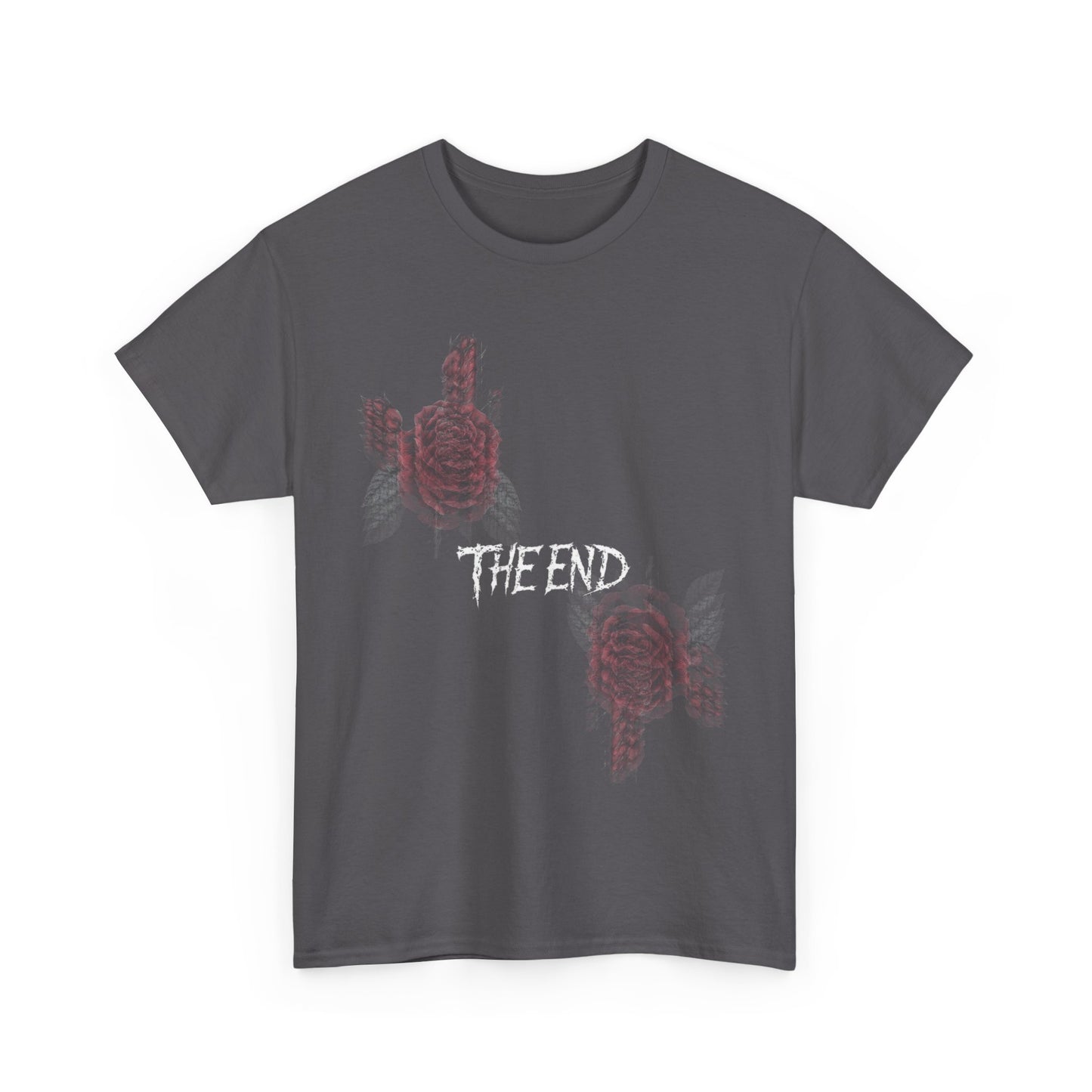 Gothic Y2k Faded Rose Unisex Heavy Cotton Tee