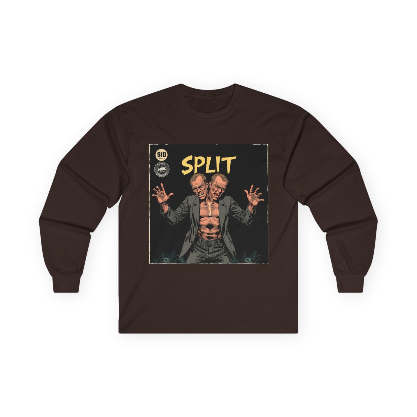 Vintage Comic Cover 'Split' Long Sleeve Graphic Tee