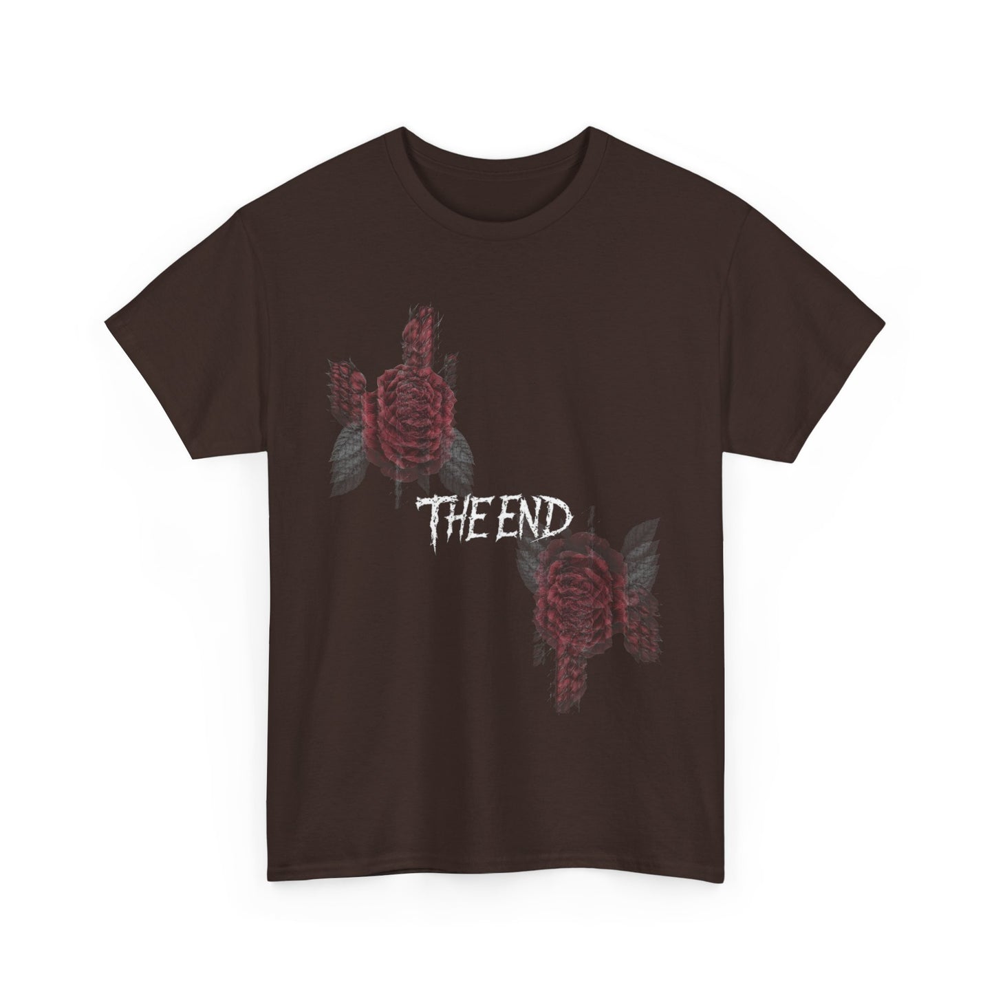 Gothic Y2k Faded Rose Unisex Heavy Cotton Tee