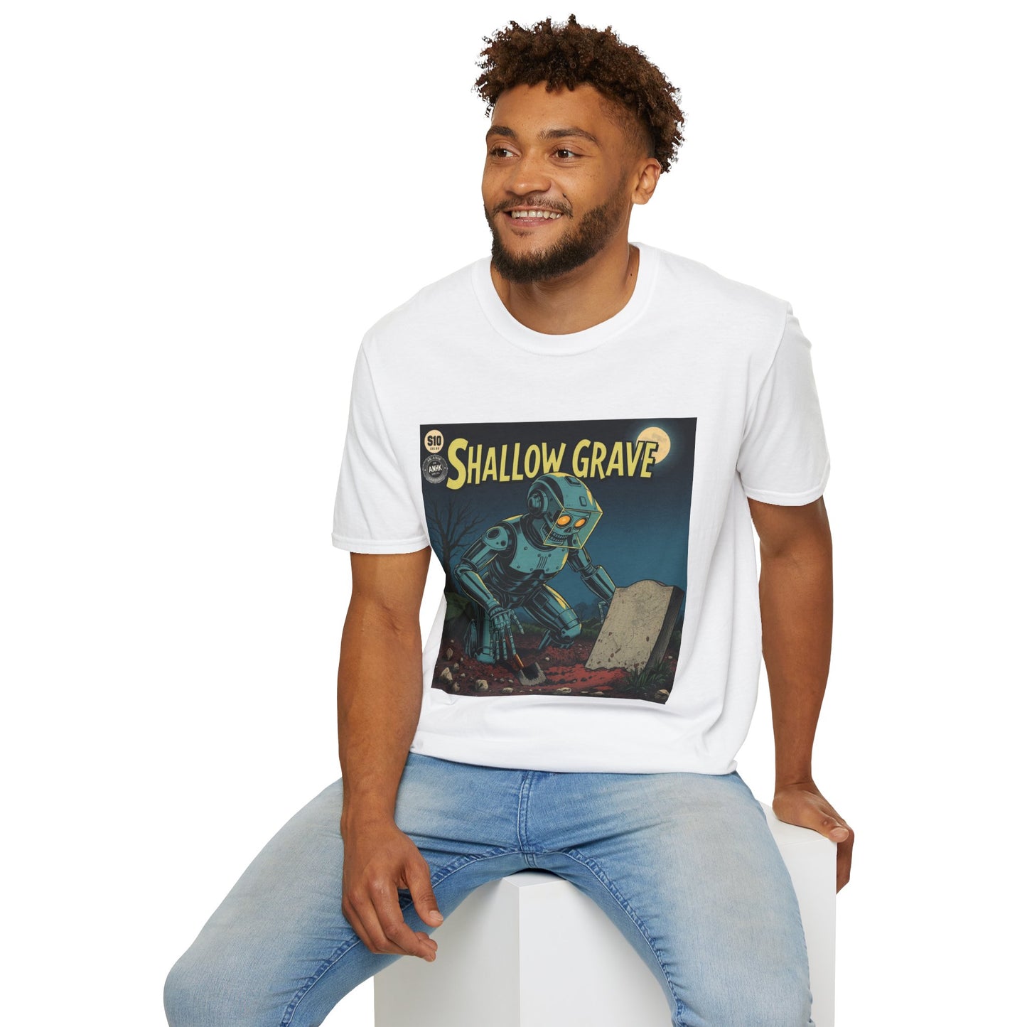 Vintage Comic Cover Shallow Grave Graphic T-Shirt