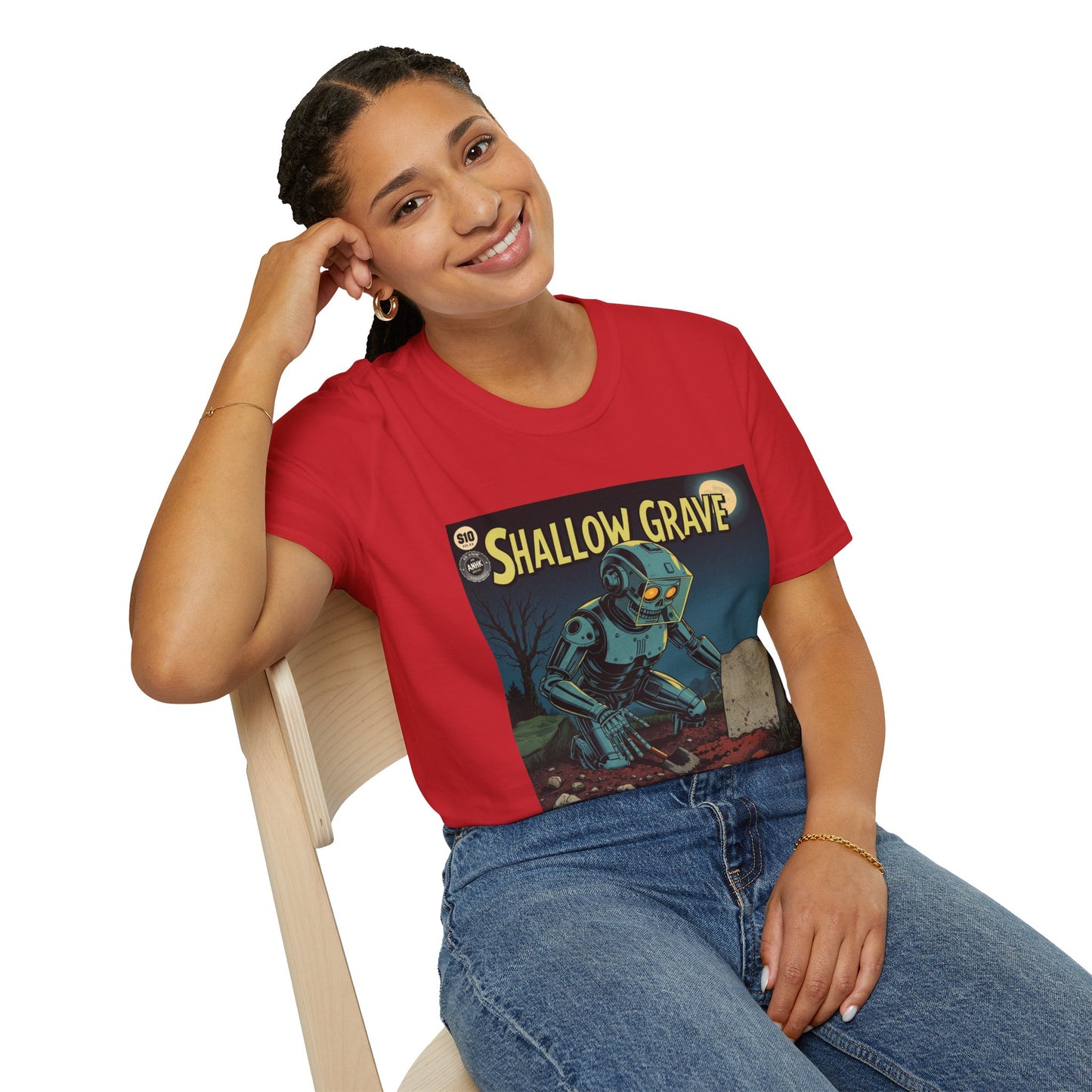 Vintage Comic Cover Shallow Grave Graphic T-Shirt