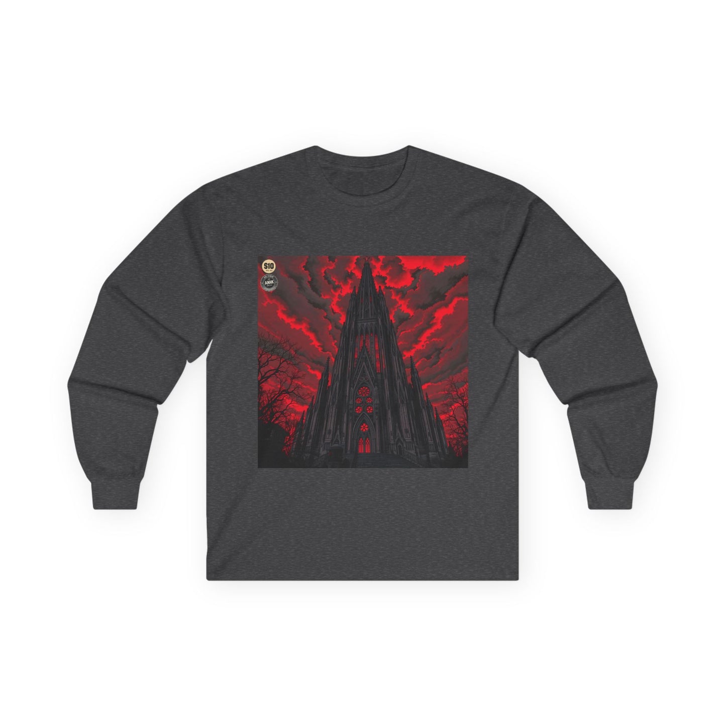 Gothic Cathedral Landscape Long Sleeve Tee