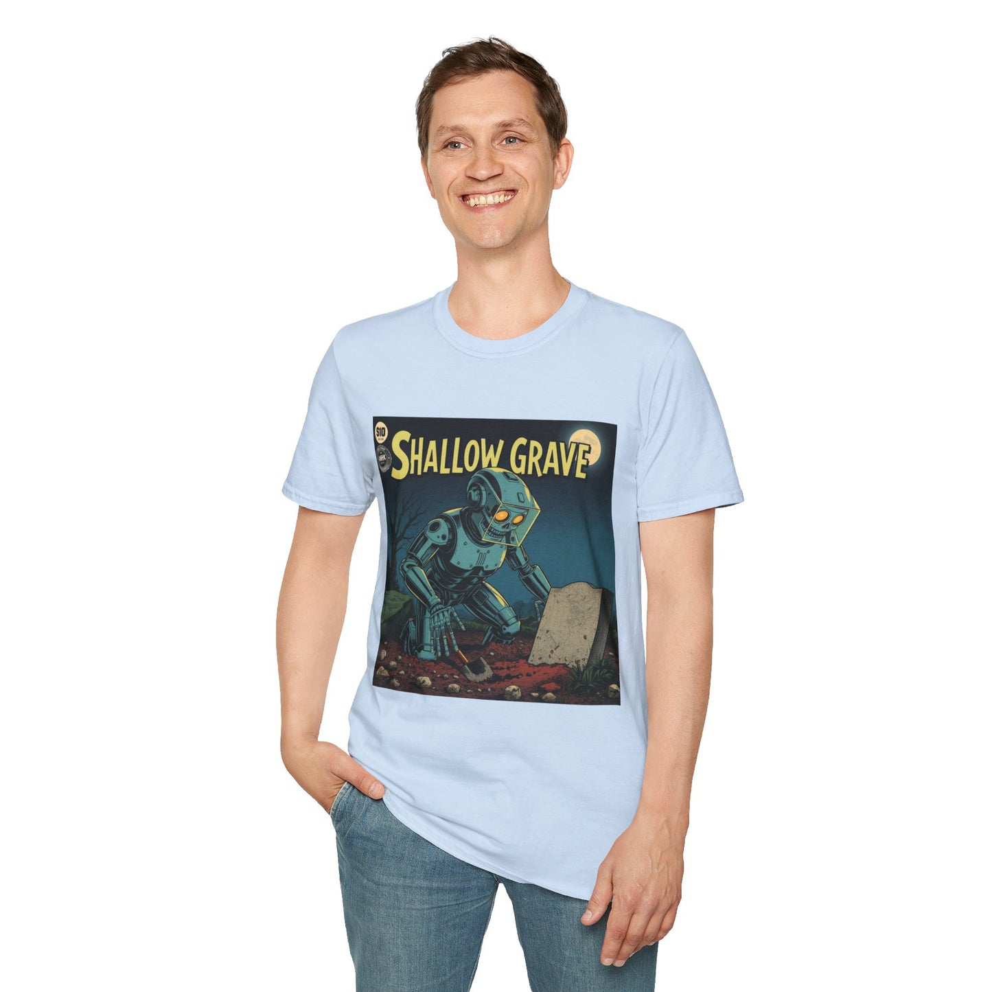 Vintage Comic Cover Shallow Grave Graphic T-Shirt