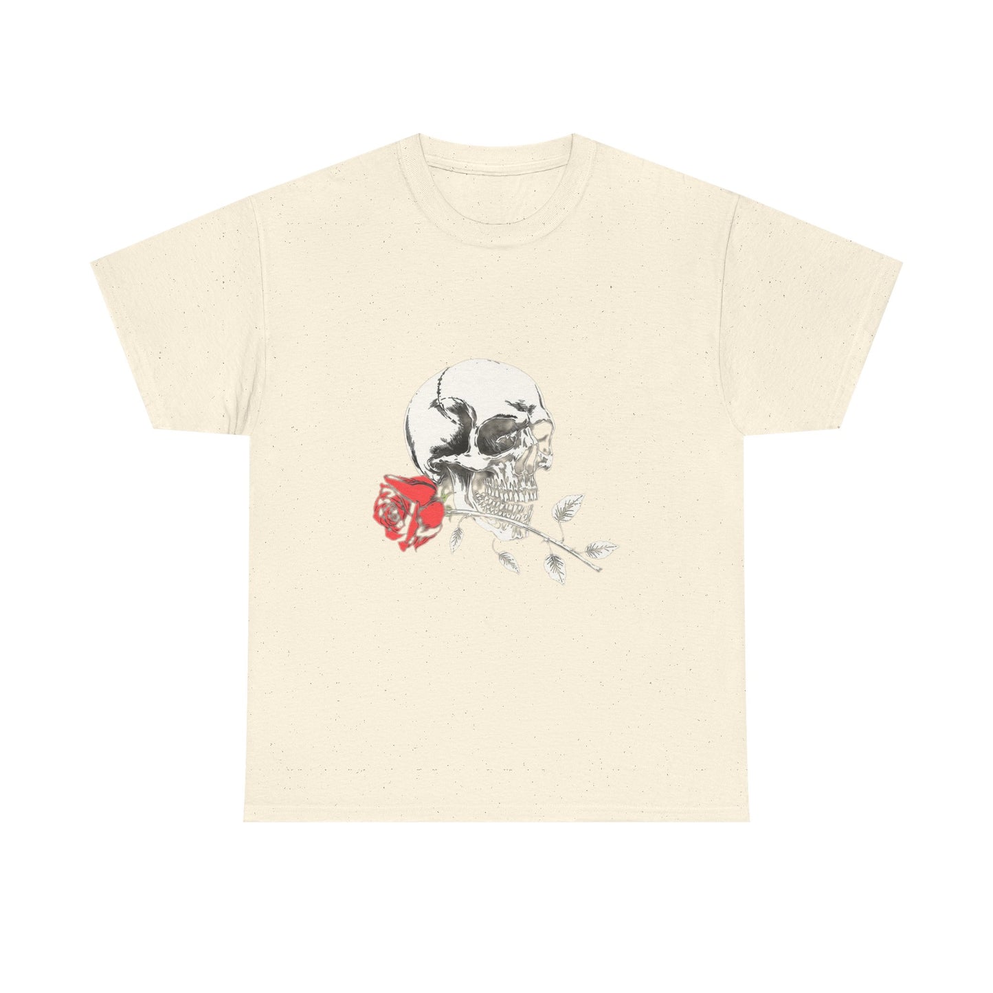 Skelly Goth Skull And Rose Unisex Heavy Cotton Tee